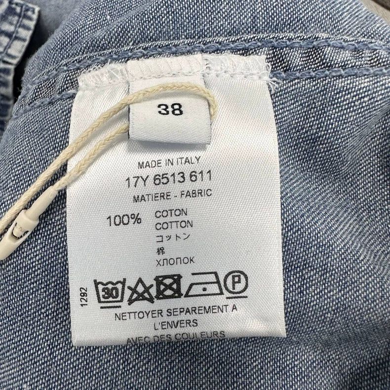Givenchy Givenchy Size38 Pearl Buttoned Five-Star Denim Jacket Size US M / EU 48-50 / 2 - 5 Thumbnail