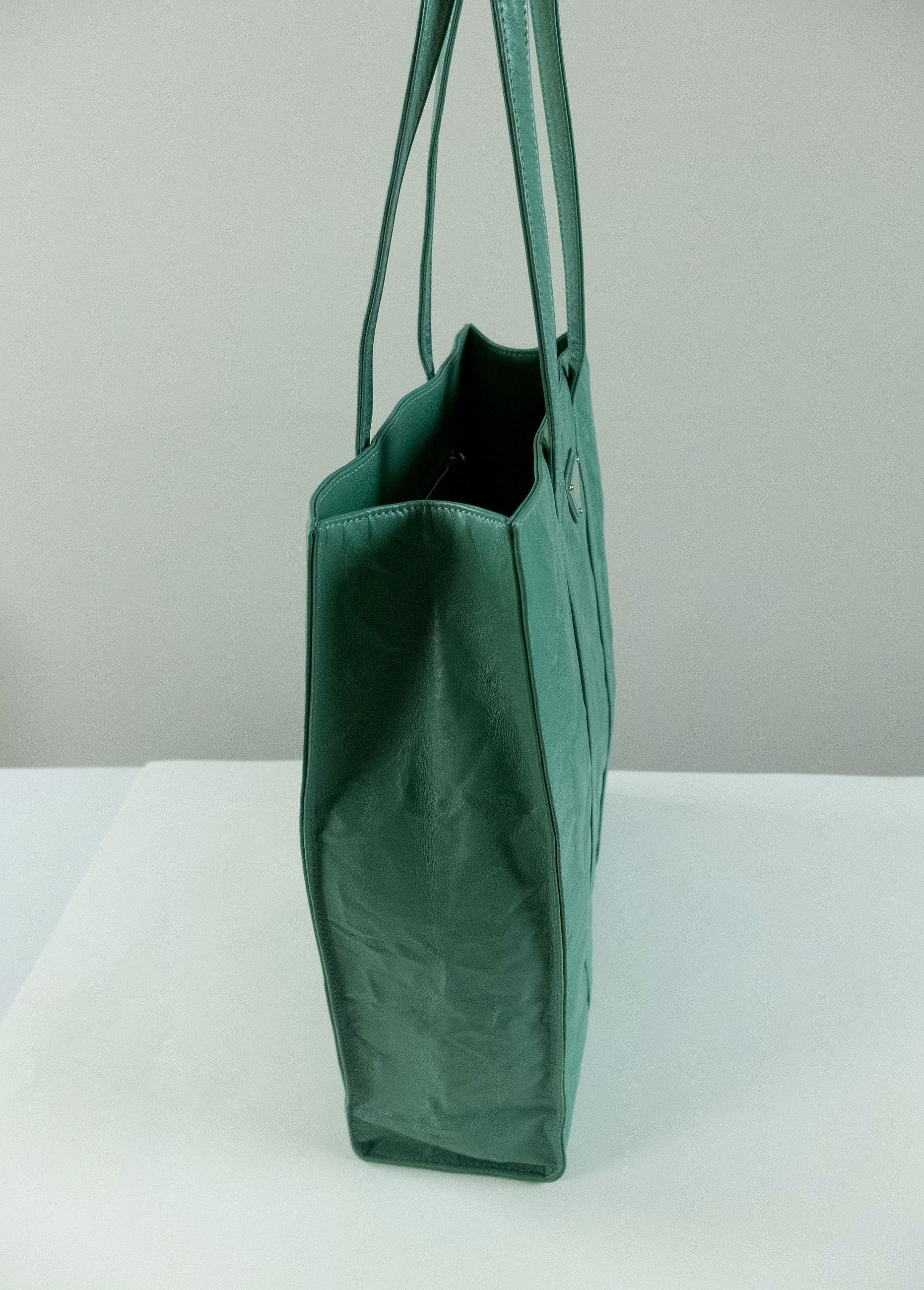 Prada PRADA sage green wrinkled effect antique nappa leather tote Size ONE SIZE - 9 Thumbnail