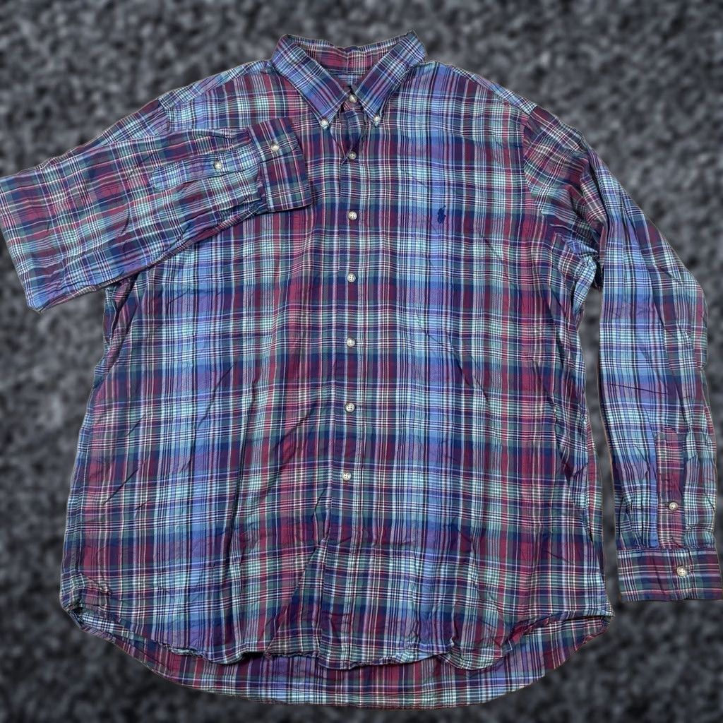Polo Ralph Lauren Polo Ralph Lauren Button Shirt Mens XXL Plaid Long Sleeve Light Size US XXL / EU 58 / 5 - 1 Thumbnail