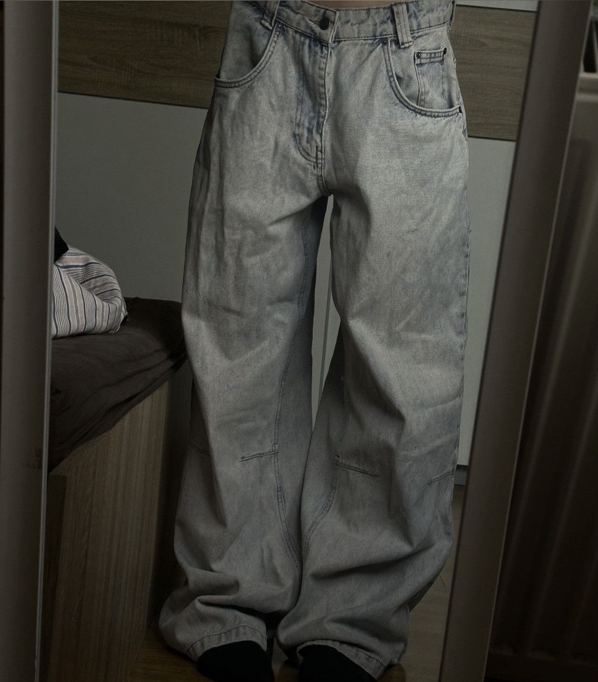 Jaded London Jaded London Baggy Skater Jeans Washed Denim Streetwear Size 26" / US 2 / IT 38 - 3 Thumbnail