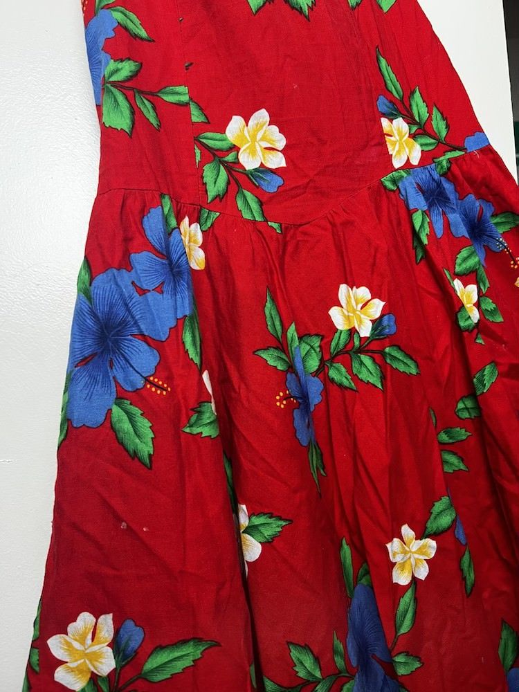 Vintage Vintage 1980’s Royal Creations Red Hawaiian Floral Dress Size M / US 6-8 / IT 42-44 - 16 Thumbnail