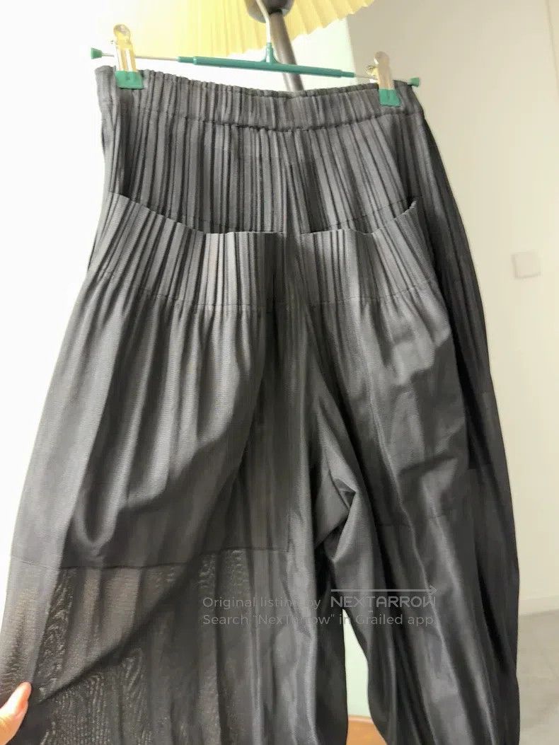 Issey Miyake Issey Miyake size:3 Black Pleated Puff Trousers Size 22" - 4 Thumbnail
