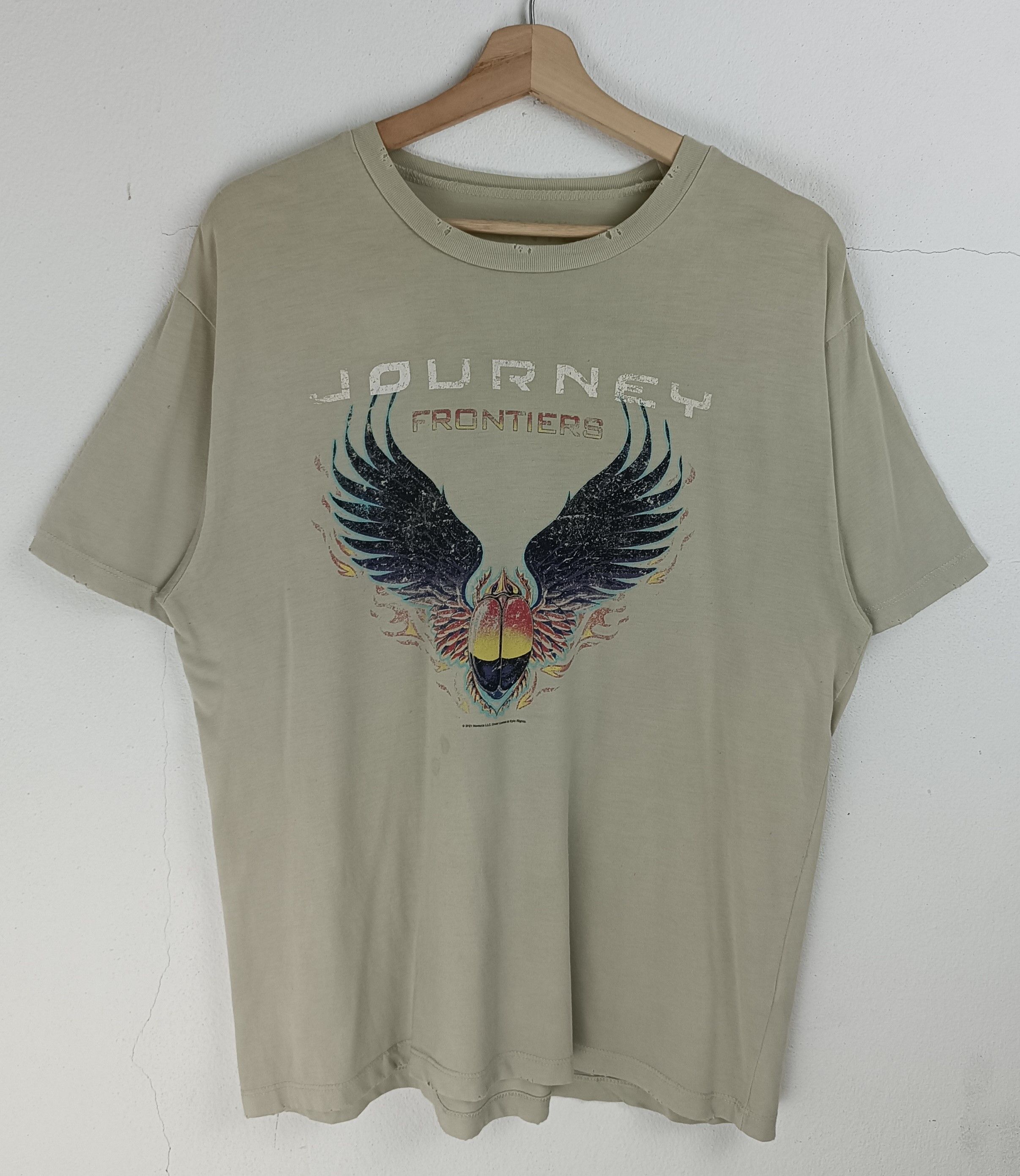 Band Tees VINTAGE 2021 DISTRESSED JOURNEY FRONTIER TEE kiss u2 def Size US L / EU 52-54 / 3 - 3 Thumbnail