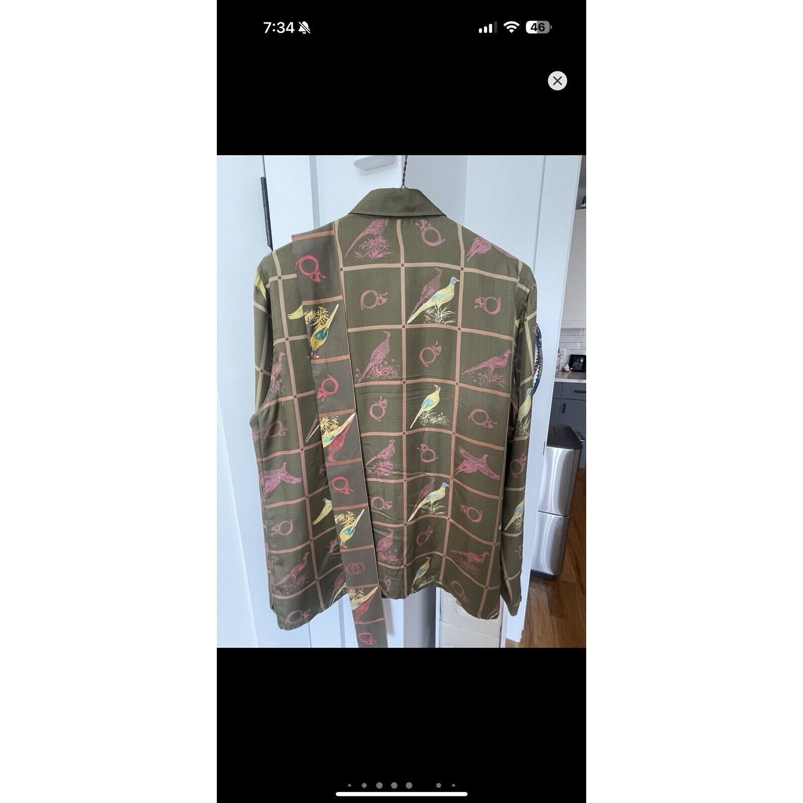 Gucci RARE 70s VINTAGE GUCCI 100% SILK SHIRT W NECK TIE Size US S / EU 44-46 / 1 - 4 Thumbnail