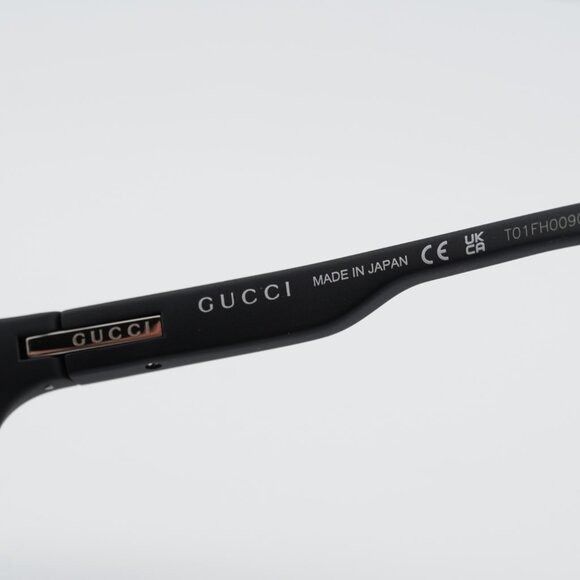 Gucci Gucci GG2018S 001 Sunglasses Matte Black Shield Frame, Smoke Size ONE SIZE - 7 Thumbnail