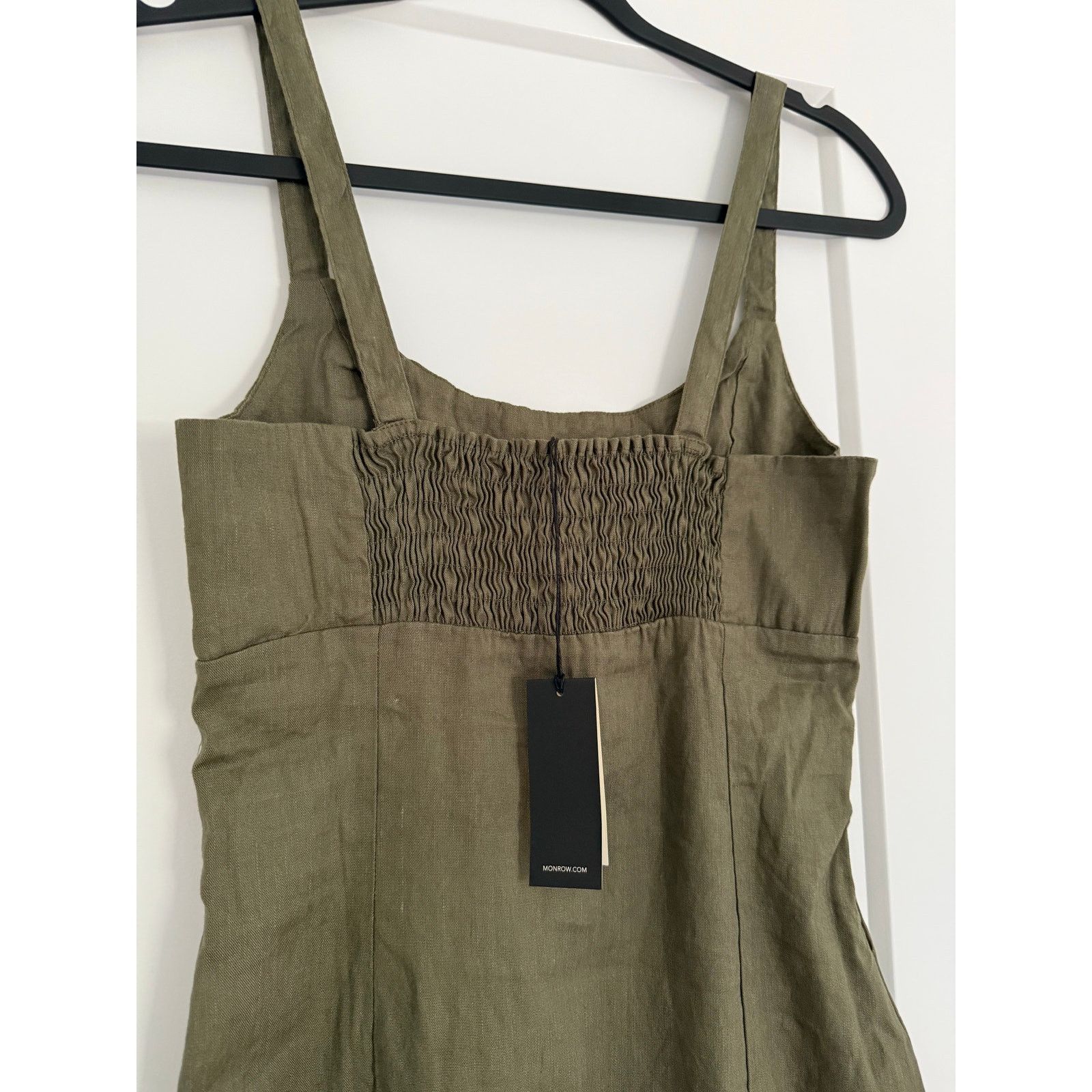 MONROW $235 New Monrow Linen Cami Dress - Small - Green Size S / US 4 / IT 40 - 6 Thumbnail