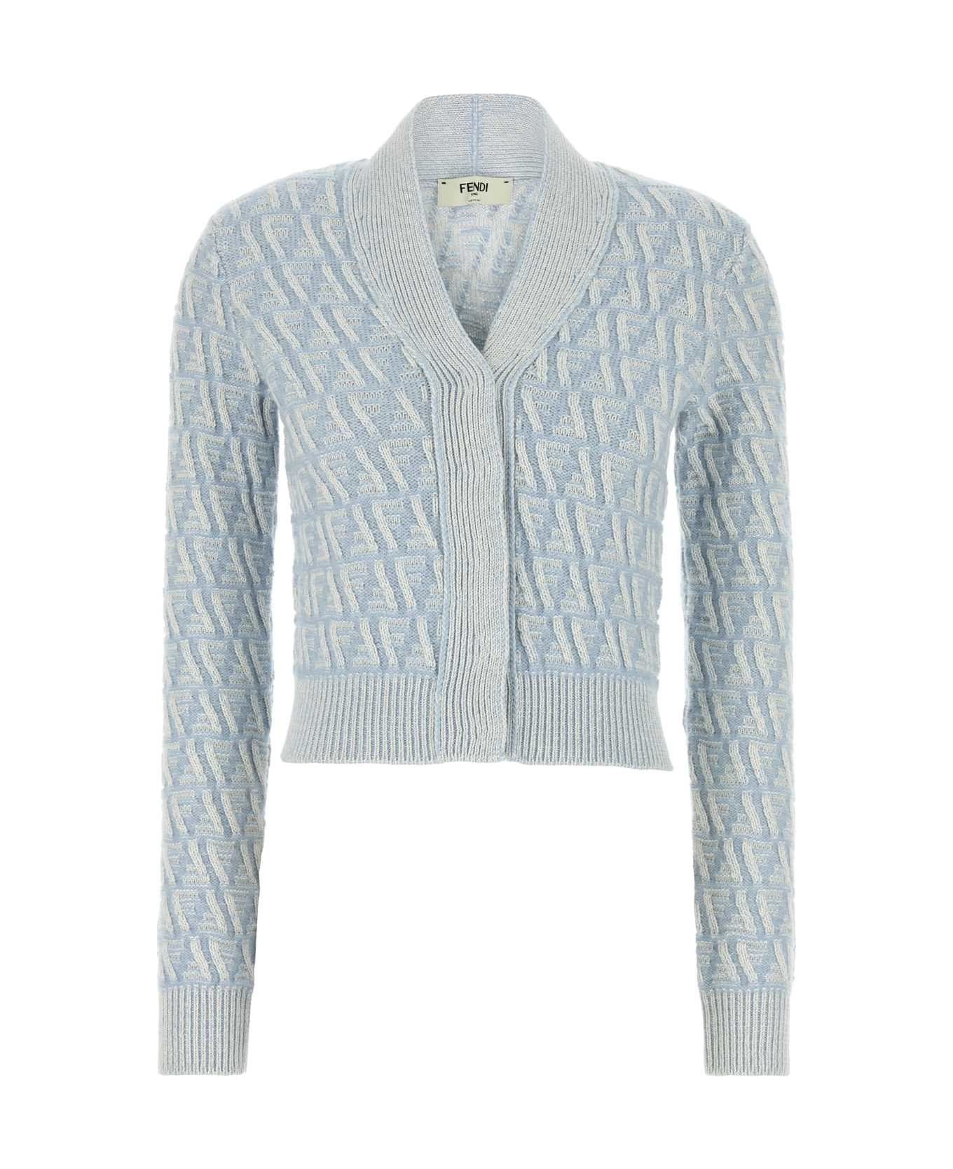 Fendi o1s1wg110326 Cardigan in Clear Blue Size XL / US 12-14 / IT 48-50 - 1 Thumbnail
