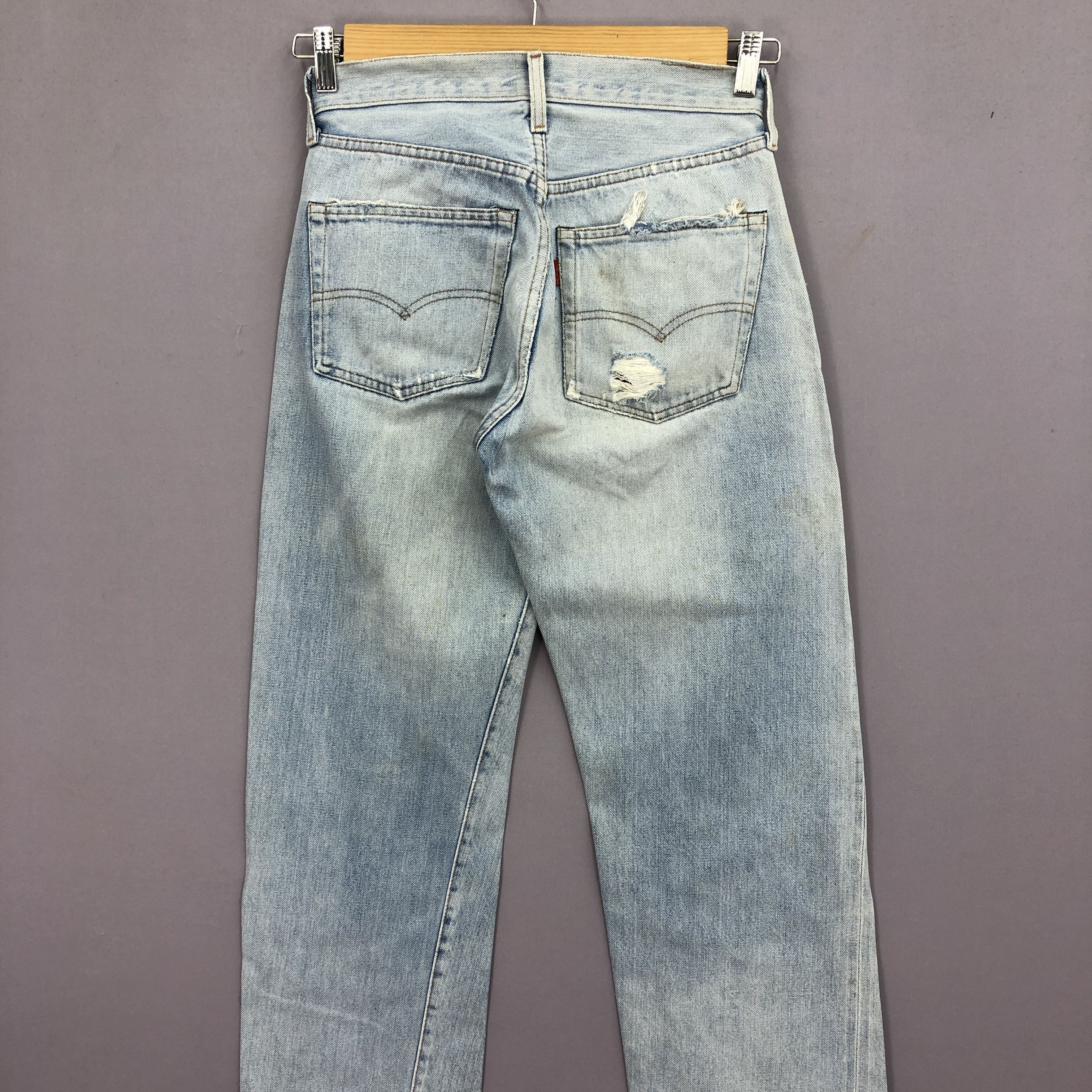 Levi's Vintage 90s Levis 501 Selvedge Jeans Levi's Sunfaded Denim Size 26" / US 2 / IT 38 - 4 Thumbnail