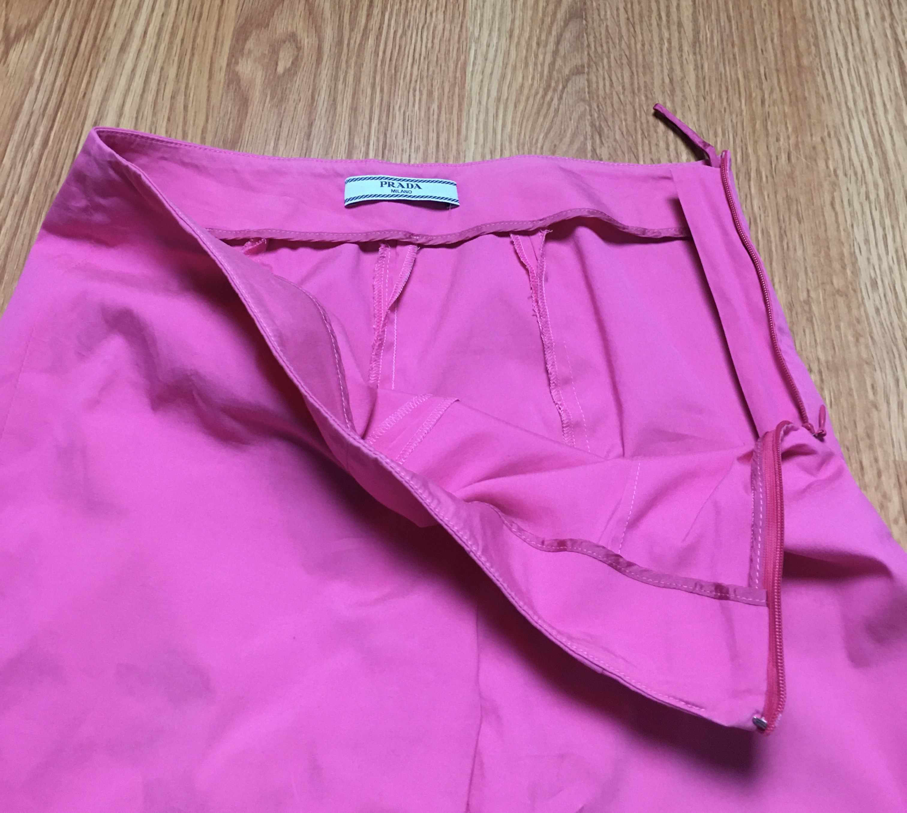 Prada PRADA Pink Cotton Nylon Cropped Pants Size IT38 Size 26" / US 2 / IT 38 - 8 Thumbnail