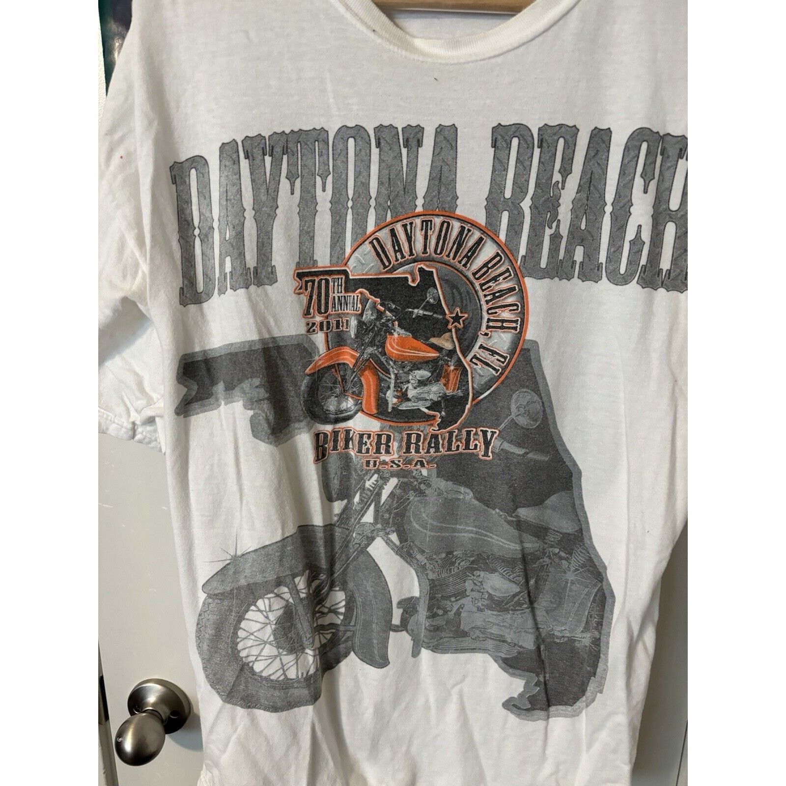 Other vintage daytona beach motorcycles y2k beige shirt size 2XL Size US XXL / EU 58 / 5 - 4 Thumbnail