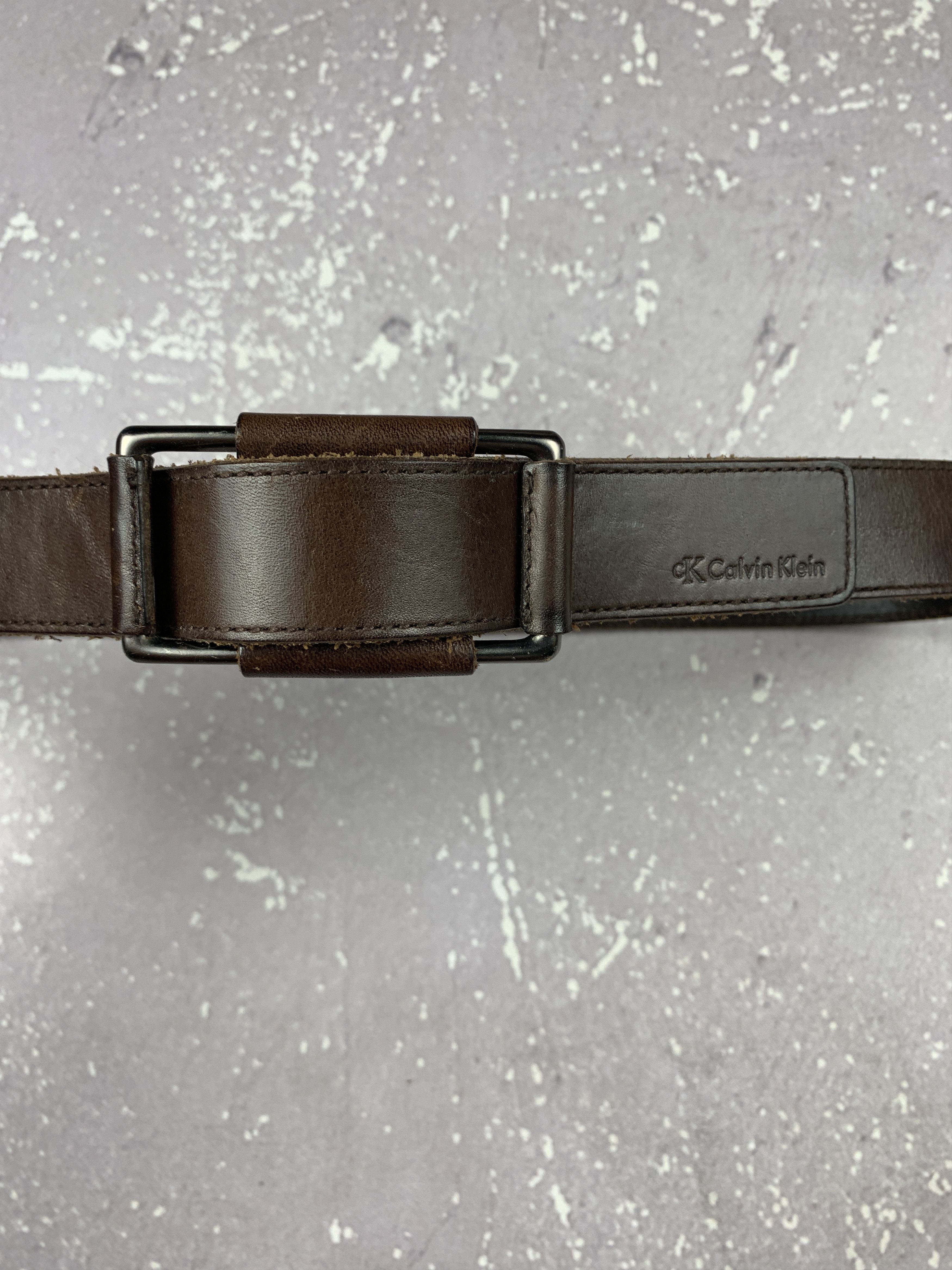 Calvin Klein Vintage Calvin Klein Unique Rare Buckle System Leather Belt Size ONE SIZE - 6 Thumbnail