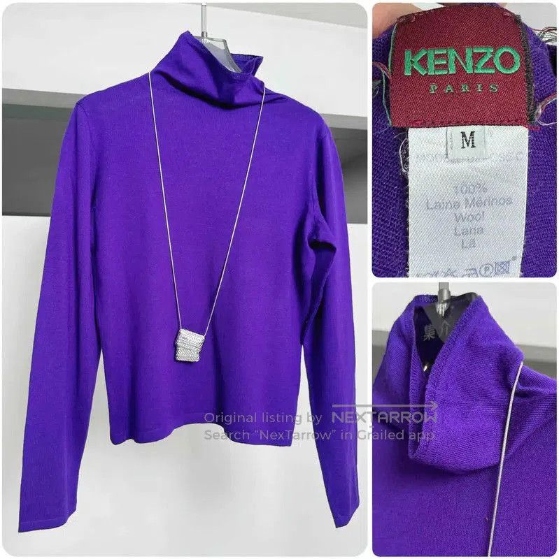 Kenzo KENZO Purple Wool Turtleneck Sweater for Women . Size M / US 6-8 / IT 42-44 - 1 Thumbnail