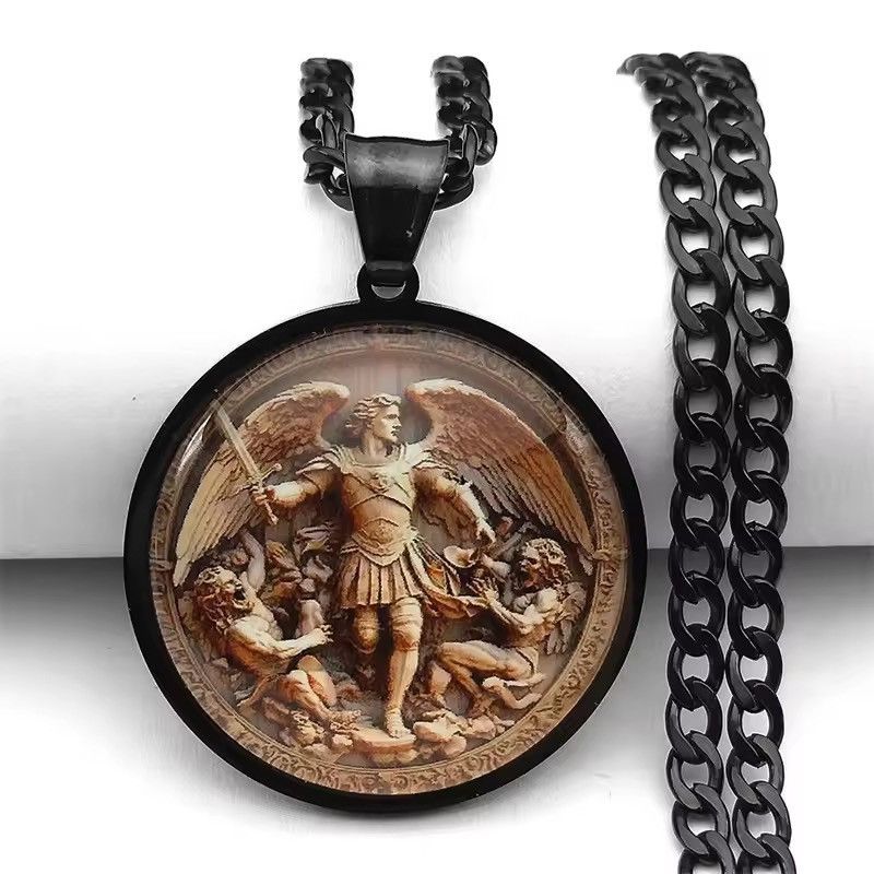 Jewelry SAINT MICHAEL PROTECT US Archangel Glass Size ONE SIZE - 2 Thumbnail