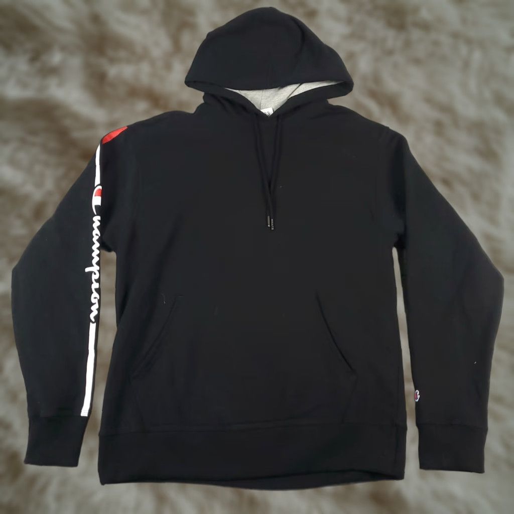Champion Champion Hoodie Mens Medium Black Pullover Casual Sweatshirt Size US M / EU 48-50 / 2 - 1 Thumbnail