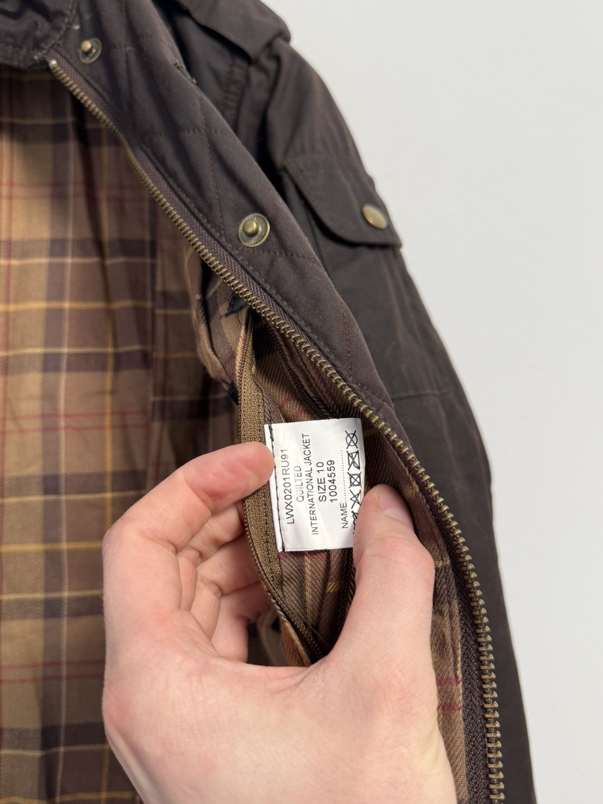 Barbour Barbour Quilted Wax Jacket With Belt - Olive Green Brown Size M / US 6-8 / IT 42-44 - 17 Thumbnail