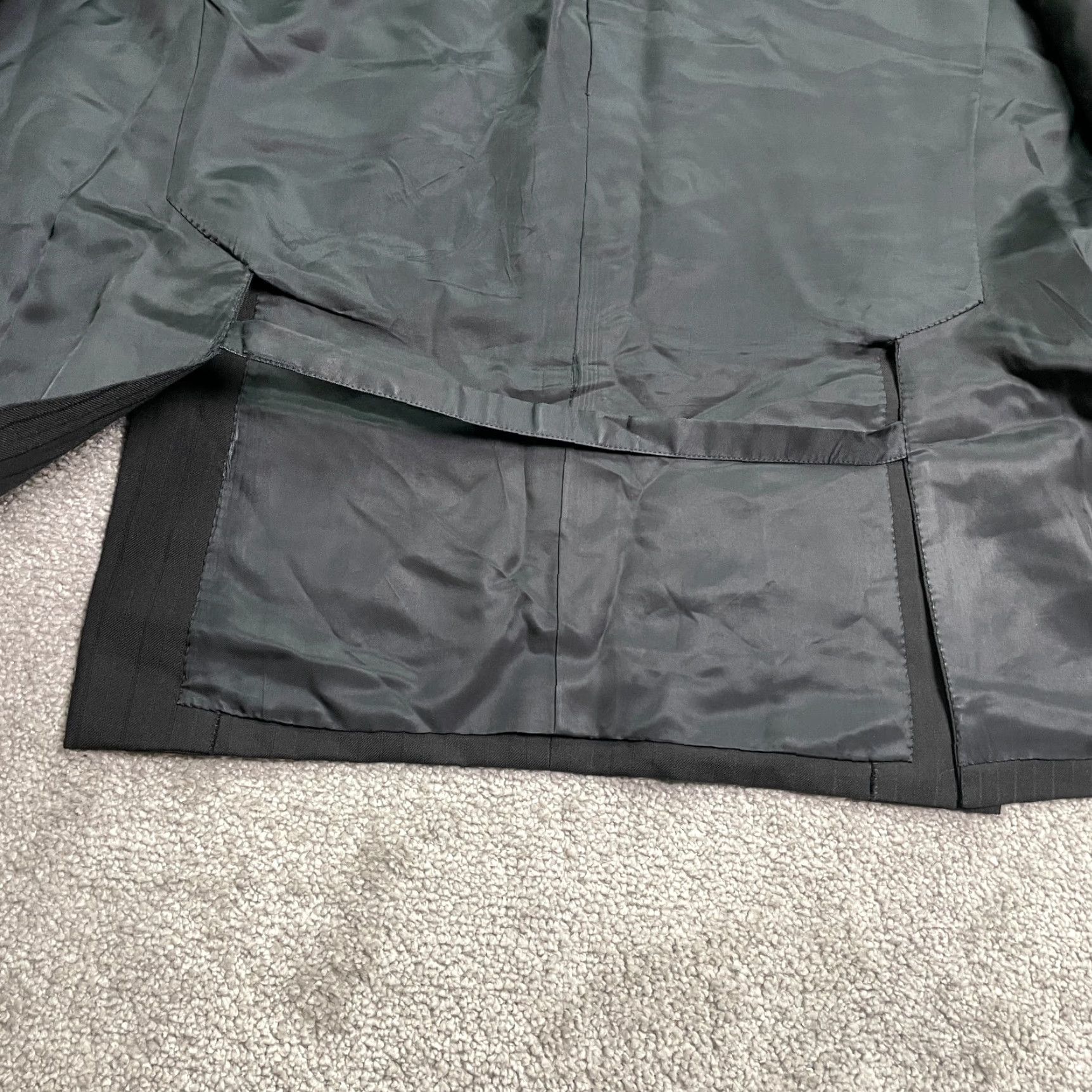 Brooks Brothers Brooks Brothers Blazer Mens 46 Black Double-Vented Notch Lapel Single-Breasted 3-Button Chest 45in Regular Fit Dry Clean Only Vintage No Size 46R - 3 Thumbnail