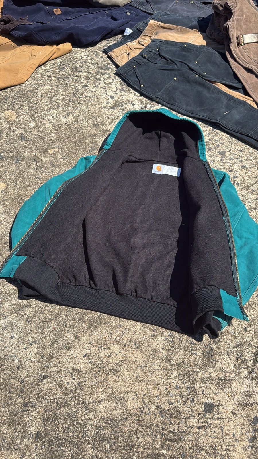 Carhartt Carhartt Hooded Teal Jacket Size US M / EU 48-50 / 2 - 2 Thumbnail