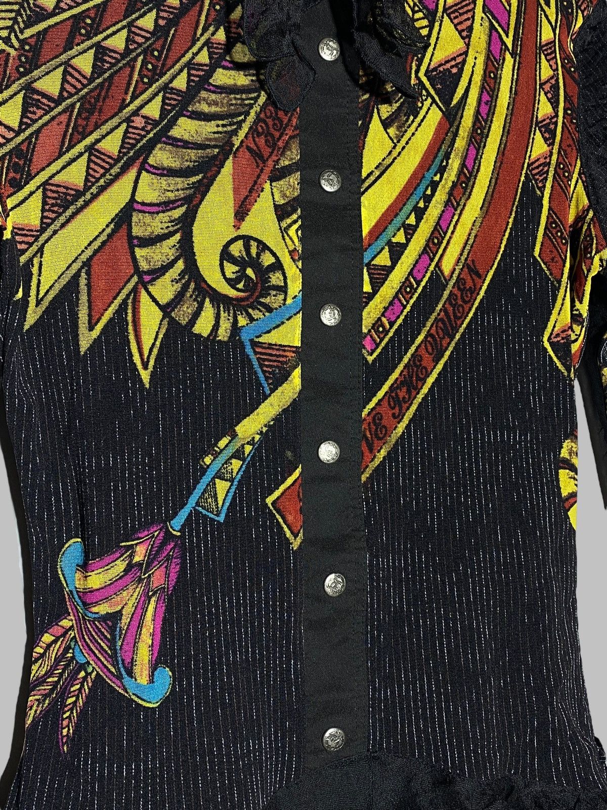 Designer × Vintage Save The Queen Women Art To Wear Top Blouse Button Up Size S / US 4 / IT 40 - 15 Thumbnail