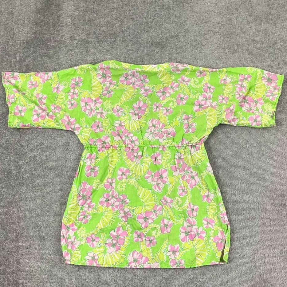 Lilly Pulitzer Lilly Pulitzer Blouse Top Womens S Green Pink Floral Seahorse Penelope Tunic Shirt Blouse Size S / US 4 / IT 40 - 7 Thumbnail