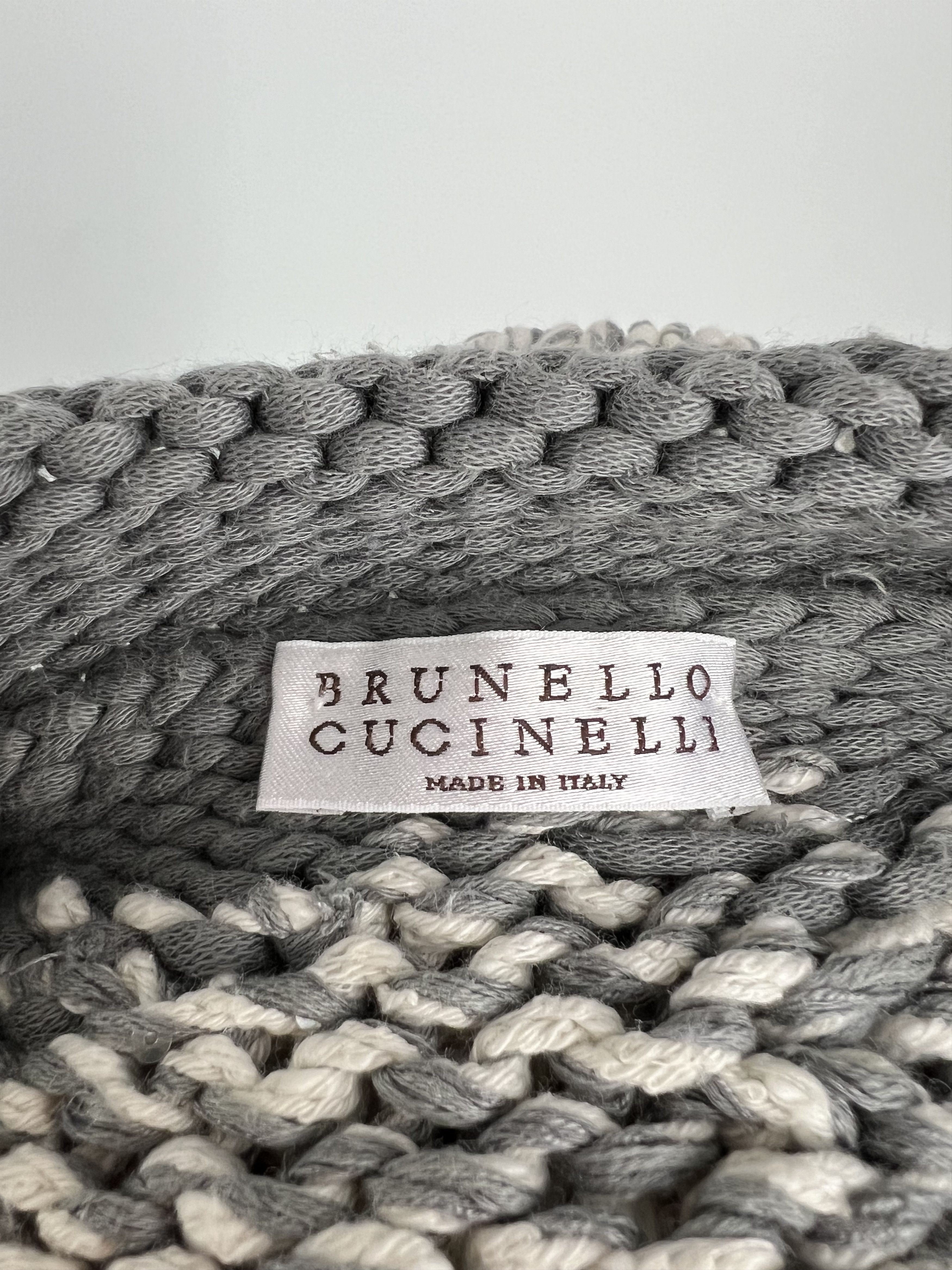 Brunello Cucinelli Brunello Cucinelli Cotton Linen Silk Sequins Sweater Size L Size L / US 10 / IT 46 - 14 Thumbnail