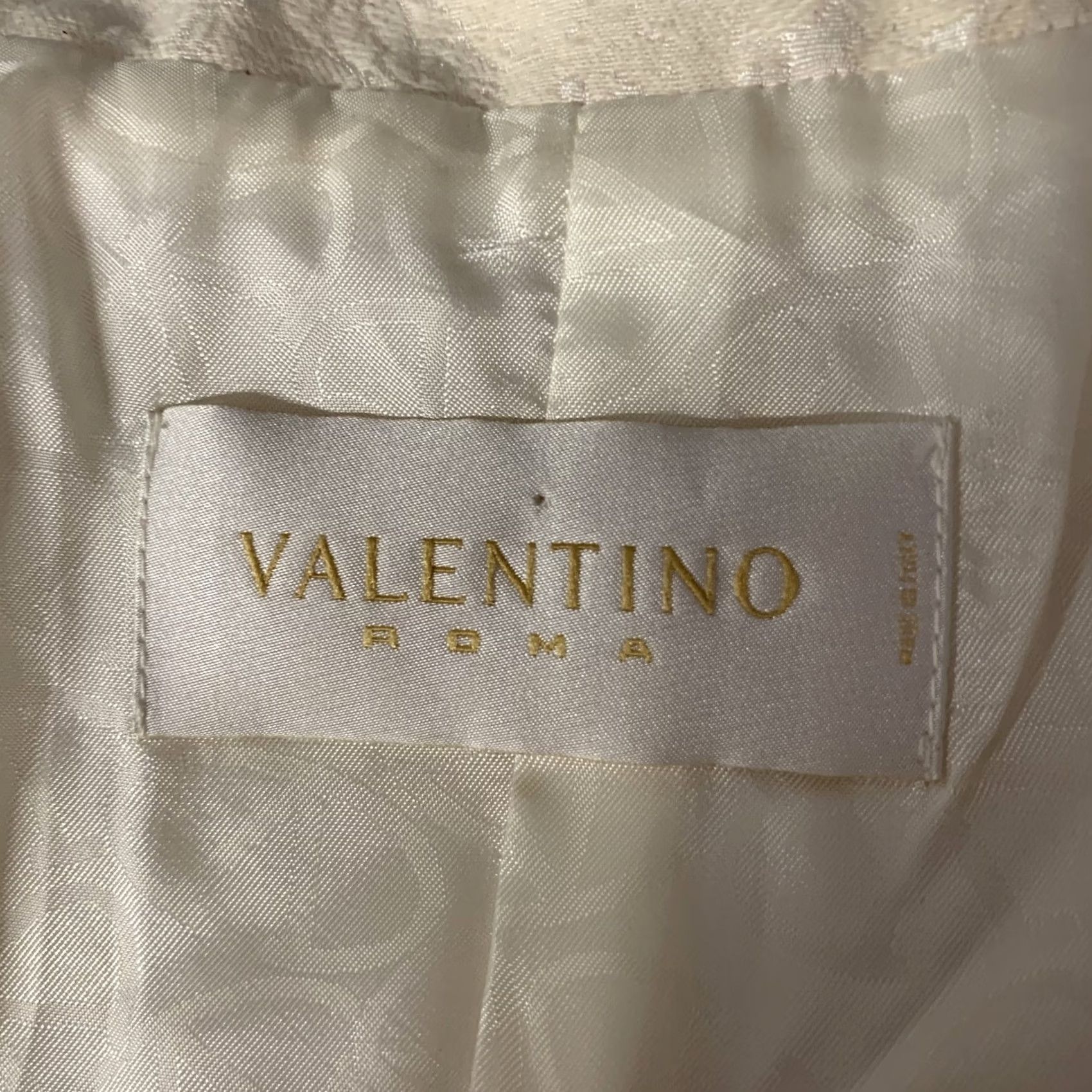Valentino VALENTINO Cream Cotton Blend Floral Jacquard Cropped Jacket, Size 4, Women, Blazer, 4, Floral Jacquard Cropped Jacket Size S / US 4 / IT 40 - 5 Thumbnail