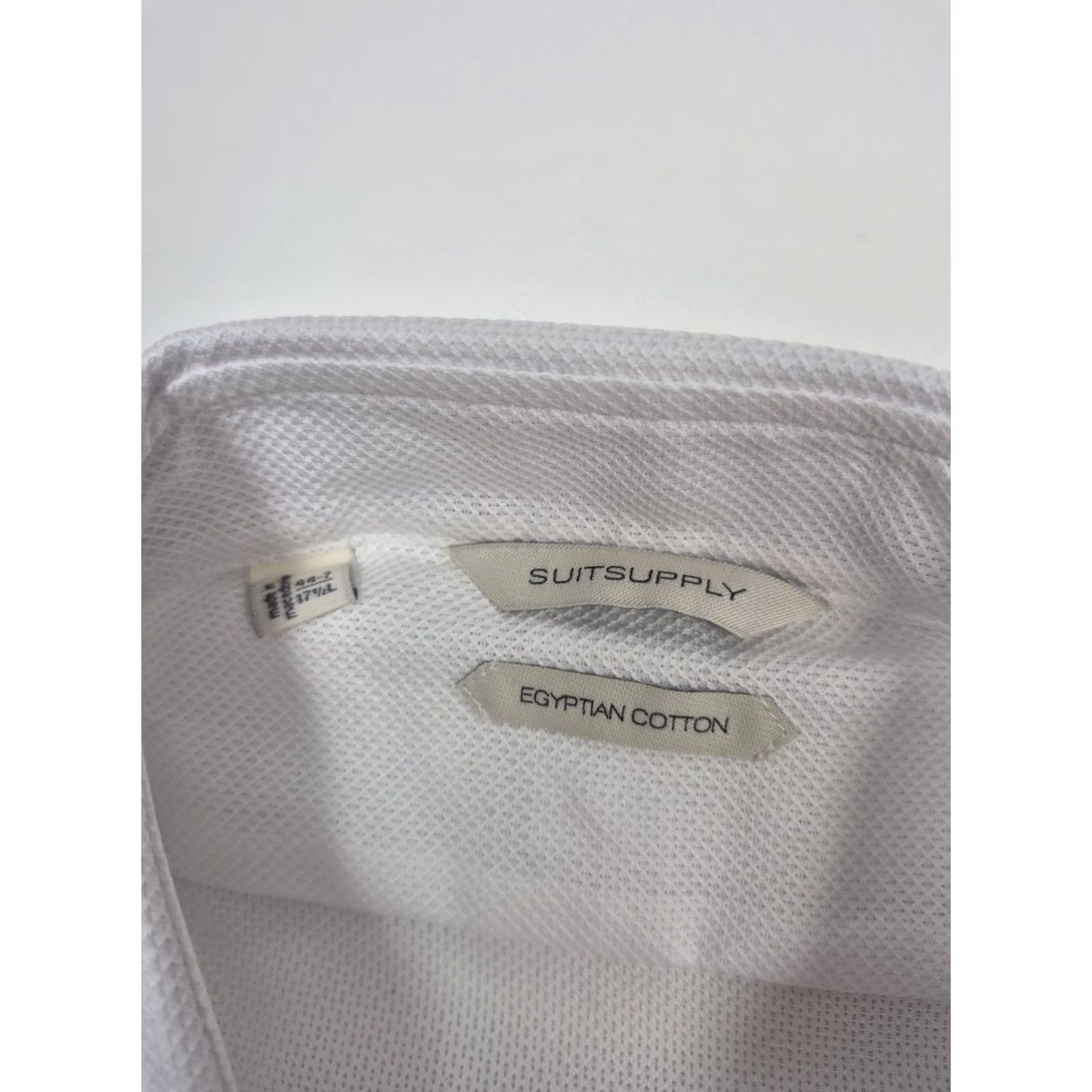 Suitsupply Suitsupply Dress Shirt Mens 17.5 36/37 White Slim Fit Egyptian Cotton Formal Shirt Size 48R - 2 Thumbnail