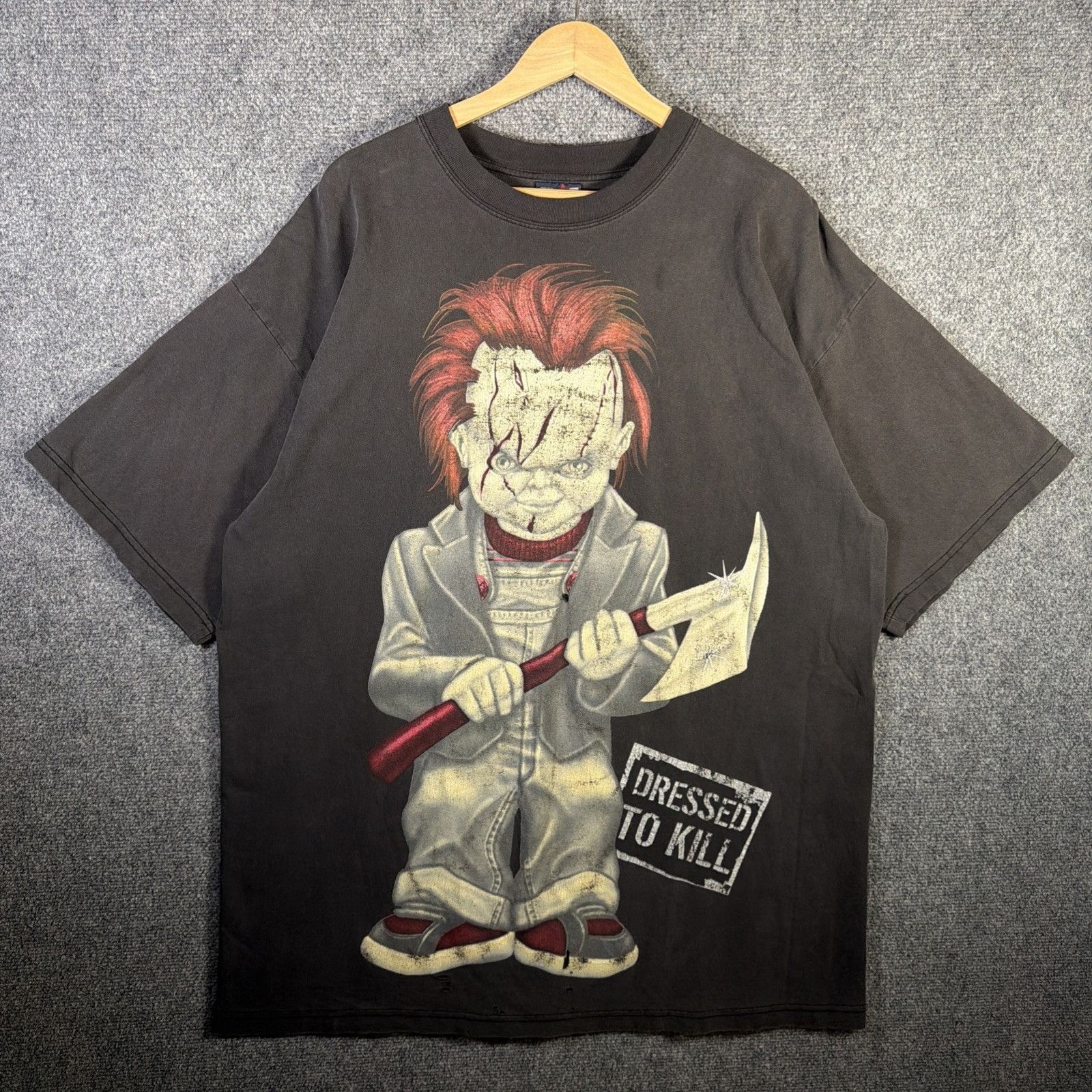 Vintage Vintage Chucky Shirt Mens 2XL Black 90s Faded Horror Tee Size US XXL / EU 58 / 5 - 1 Thumbnail