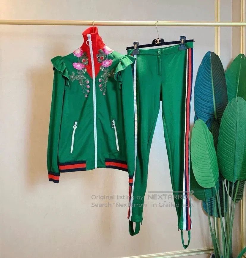 Gucci Gucci Green Tracksuit Set. Size 34" / US 12 / IT 48 - 9 Thumbnail