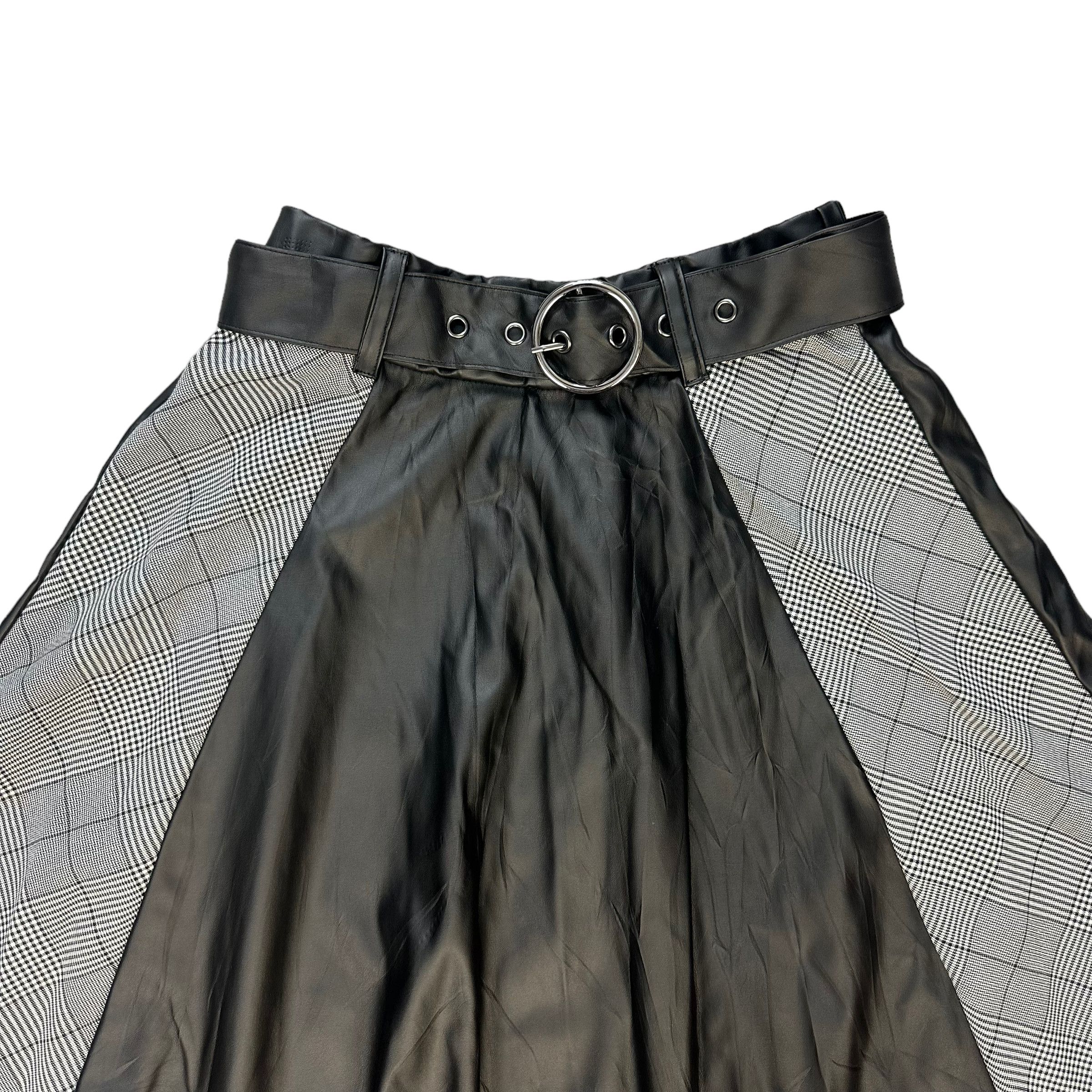 Japanese Brand HYBRID SYNTHETIC LEATHER DRAWSTRING SKIRTS #8081-201 Size 27" / US 4 / IT 40 - 2 Thumbnail
