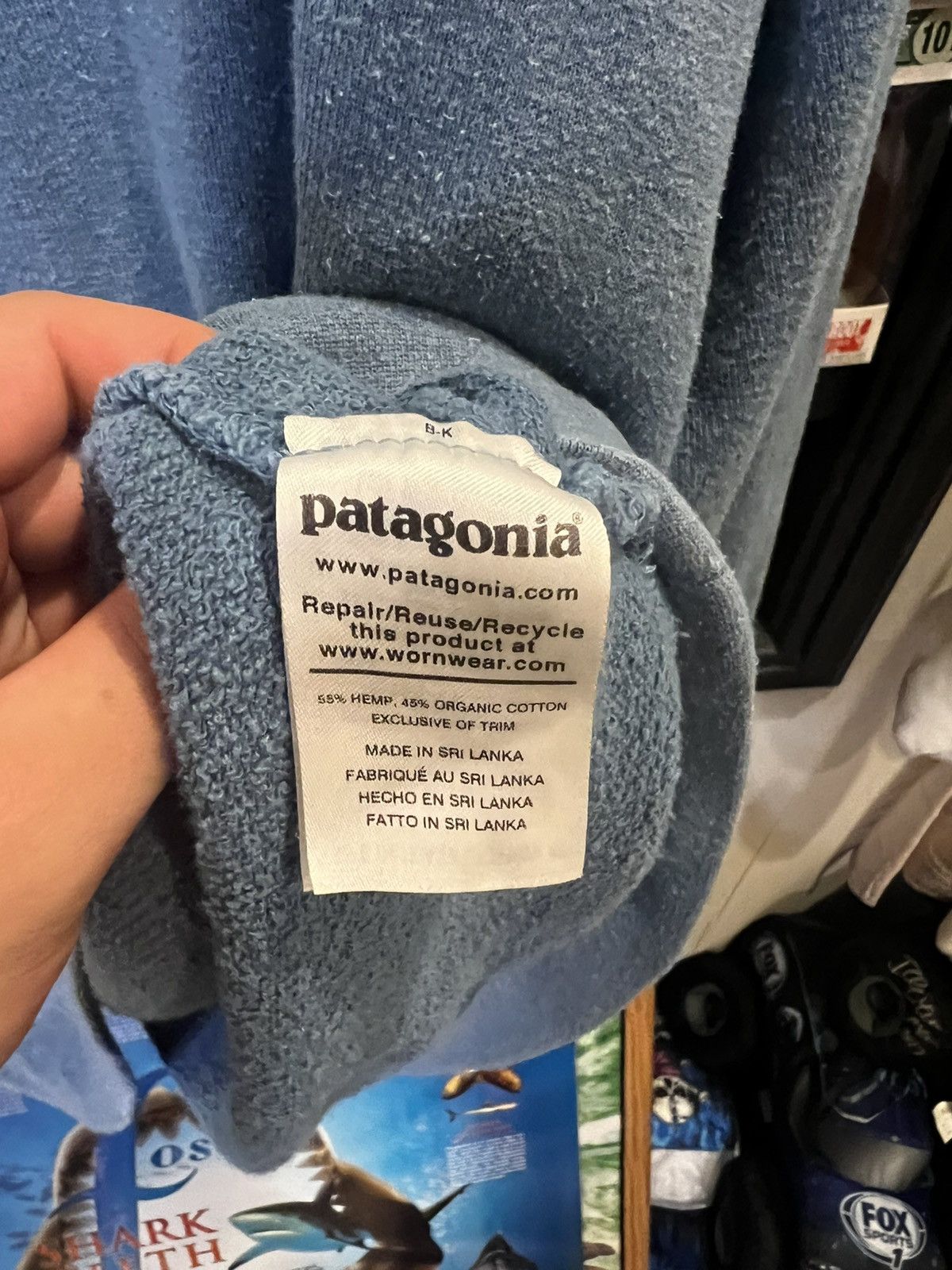 Patagonia × Vintage Vintage Patagonia Blue Hoodie Size US XXL / EU 58 / 5 - 6 Thumbnail