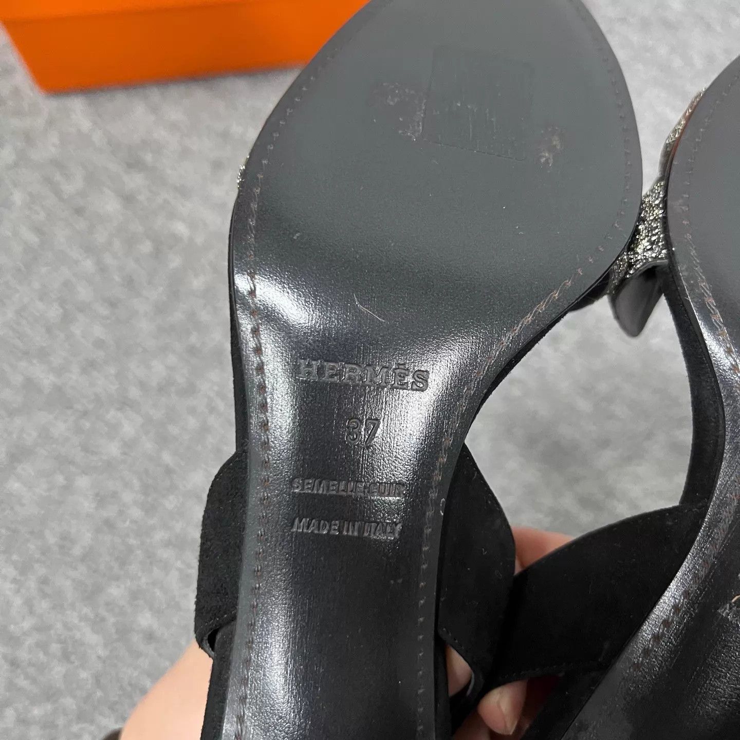 Hermes Hermes Sparkle H Heeled Sandal 37 Near New With Box Size US 6.5 / IT 36.5 - 6 Thumbnail