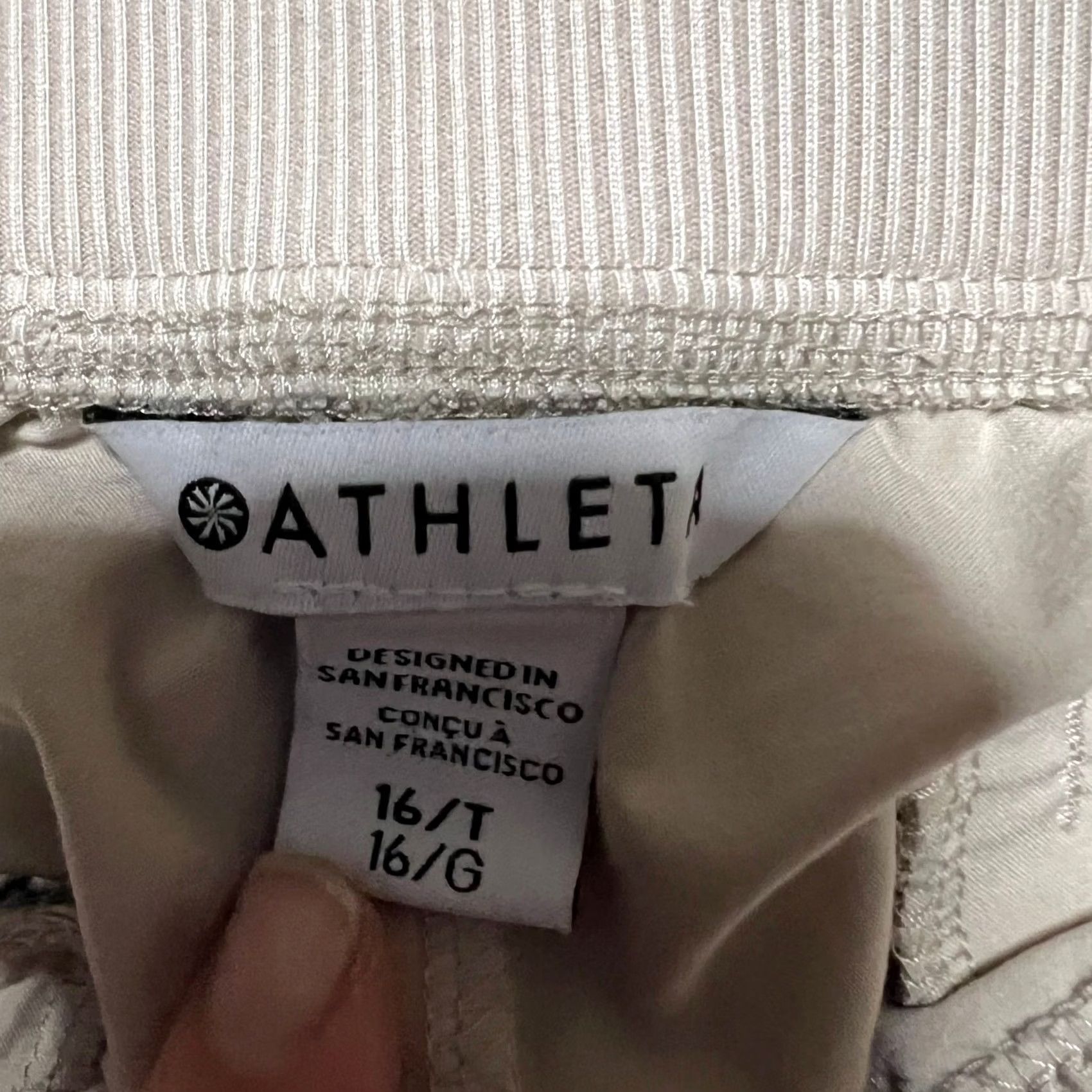 Athleta Athleta Pants Womens 16 Tall Cream Brooklyn Ankle Straight Leg Pull On 198671 Size 38" / US 16 / IT 52 - 5 Thumbnail