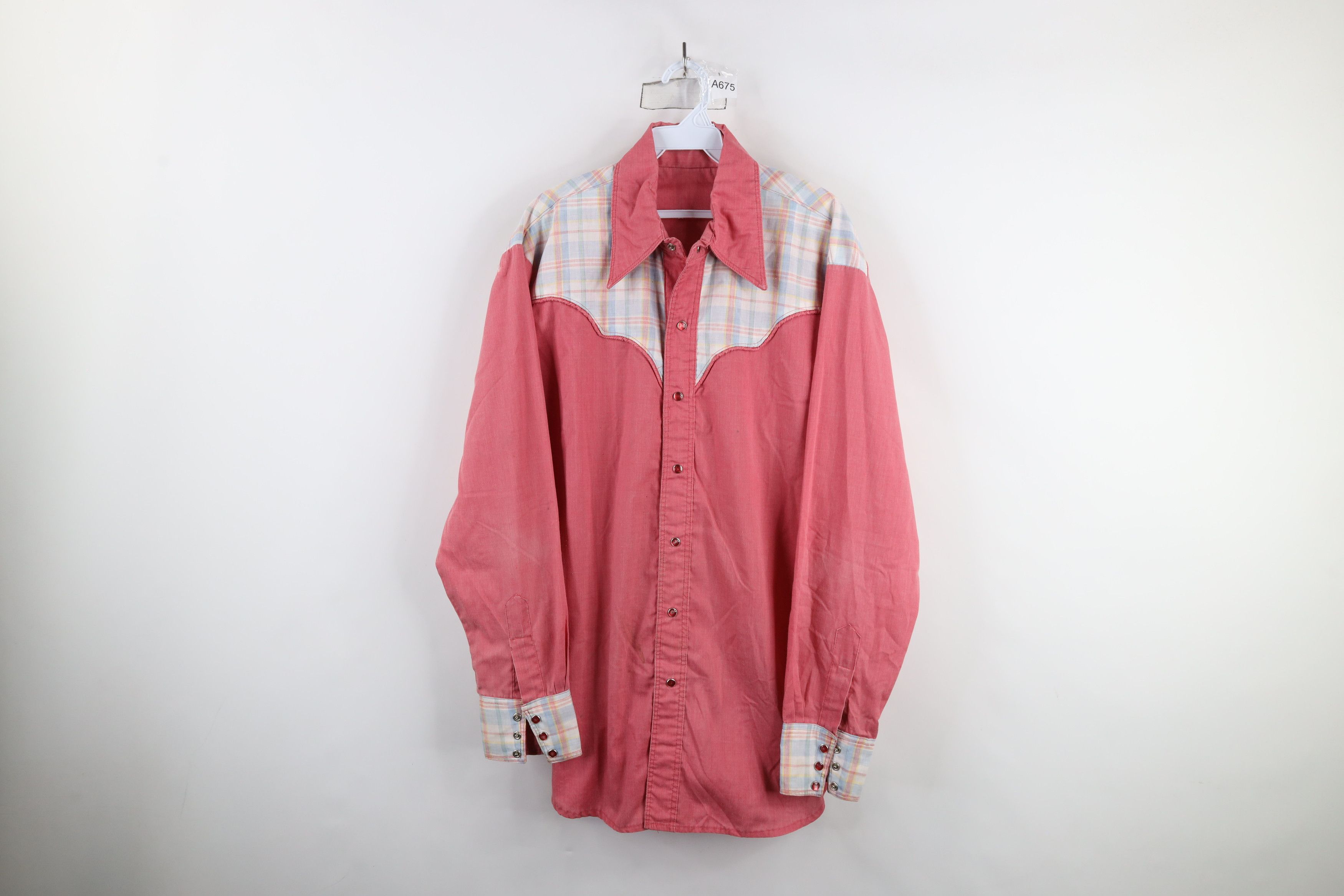 Vintage Vintage 70s Rockabilly Chambray Western Cowboy Button Shirt Size US XXL / EU 58 / 5 - 1 Thumbnail