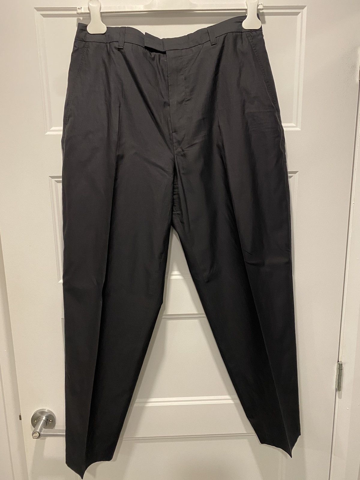 Lemaire Black carrot cotton/silk pants Size US 34 / EU 50 - 1 Thumbnail