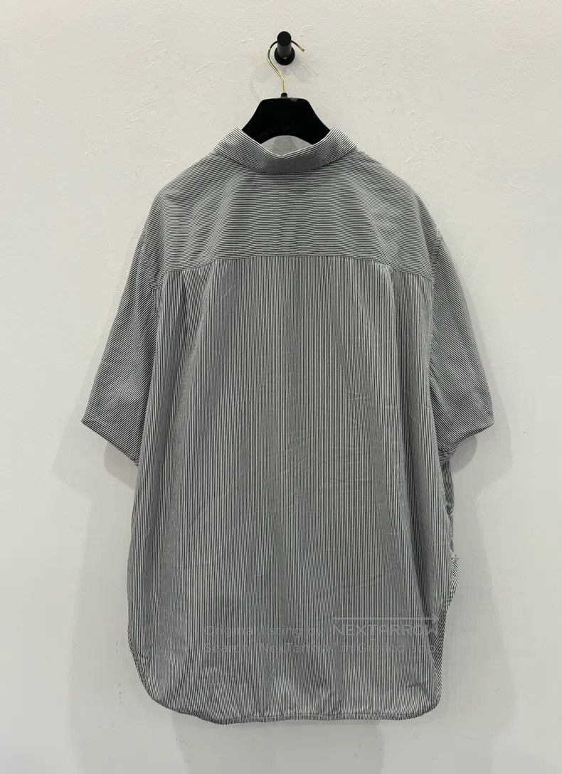 Balenciaga Balenciaga Grey Stripe Letter Logo Women's Shirt Size XS / US 0-2 / IT 36-38 - 3 Thumbnail