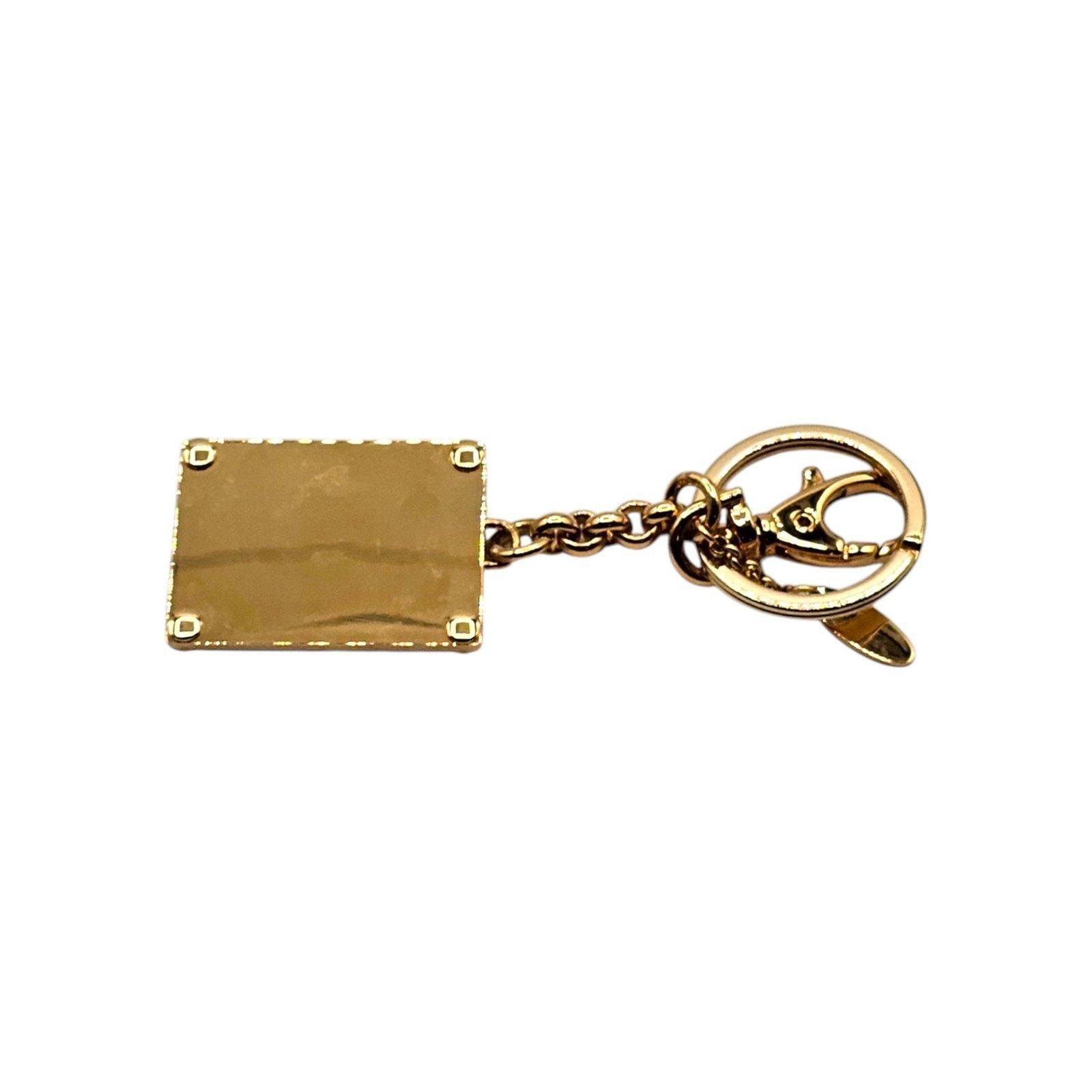 Roberto Cavalli Gold Tone Logo Plaque Keychain Bag Charm - New Size ONE SIZE - 4 Thumbnail