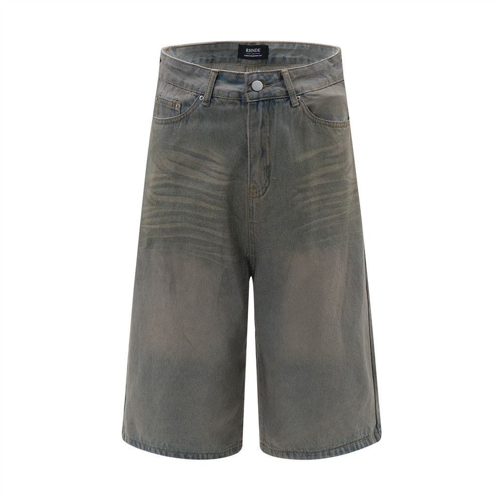 Japanese Brand × Jean Distressed washed men's street style punk denim shorts Size US 32 / EU 48 - 1 Thumbnail