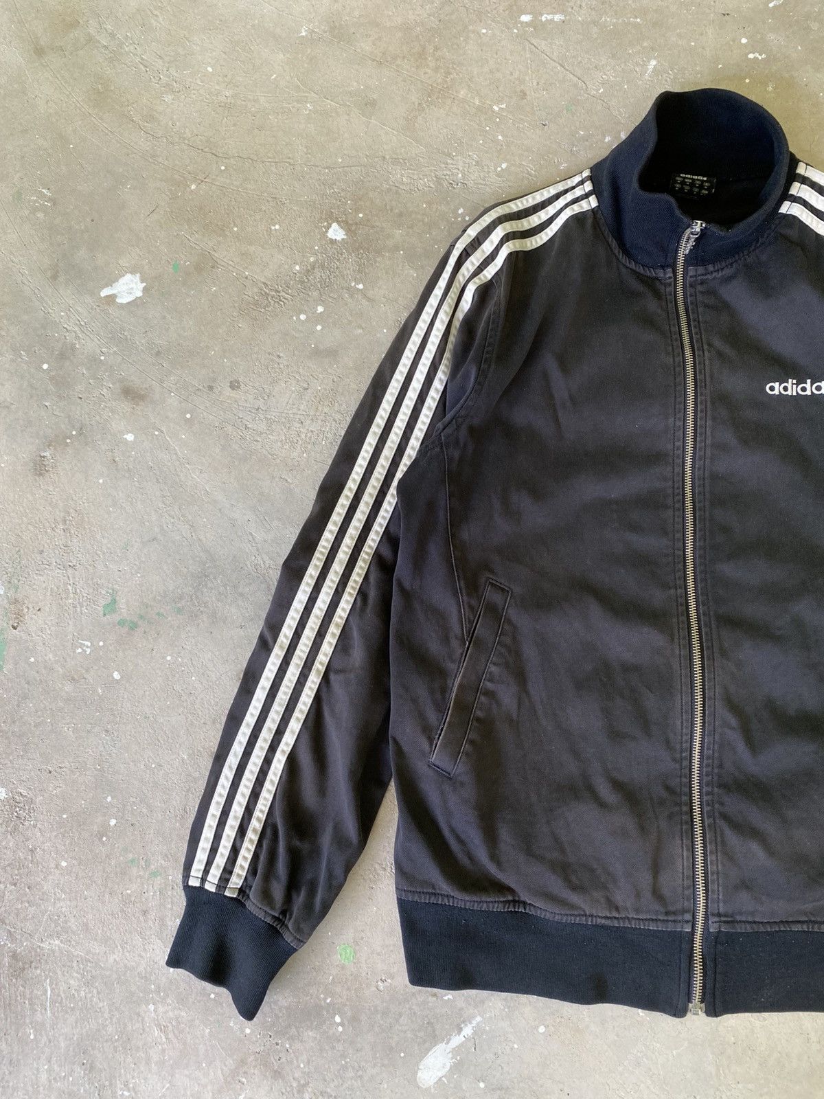 Adidas Vintage Adidas 3 Stripe Track Jacket Black Size US M / EU 48-50 / 2 - 3 Thumbnail
