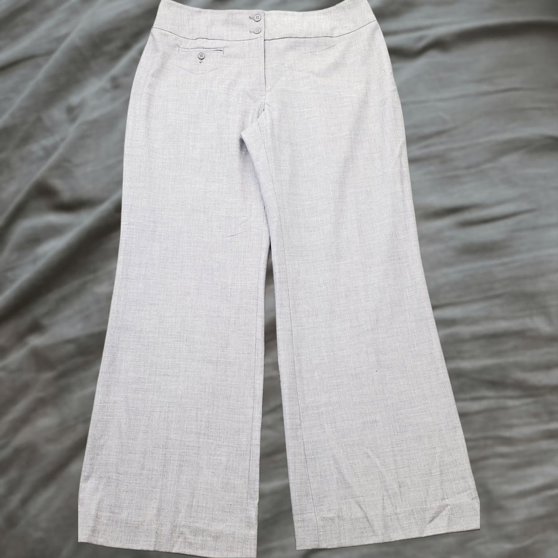 Vintage Lane Bryant Pants Womens 14 Gray Stretch Flat Front Bootcut Leg 2 Button Fly Shirt Pants Womens Size 14 Gray Bootcut Mens Womens Girls Boys Size 36" / US 14 / IT 50 - 1 Thumbnail