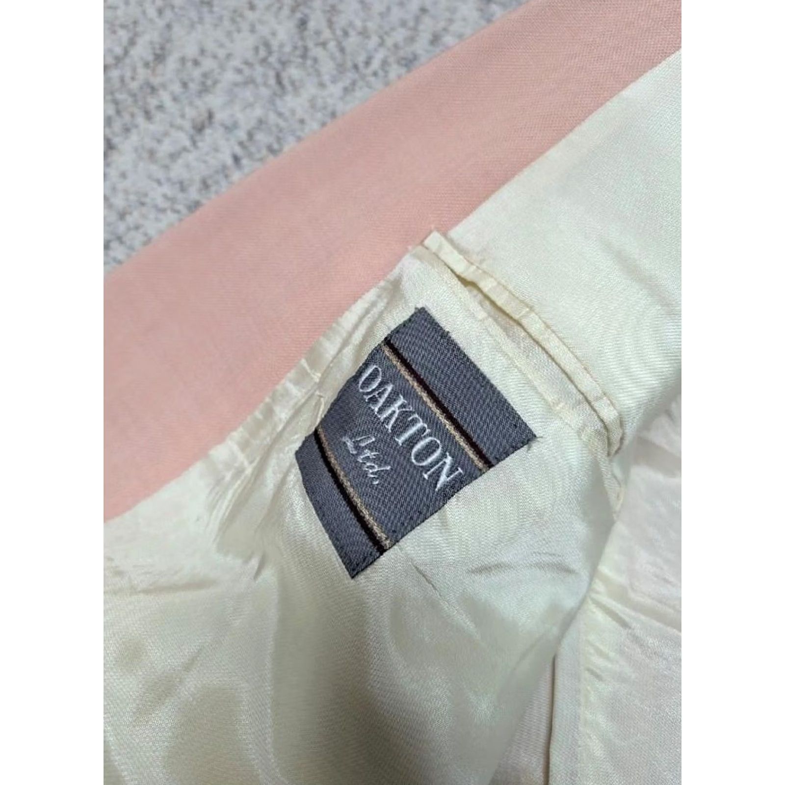Vintage 1980s vintage USA made 40L blazer MIAMI VICE sportscoat PINK hopsack wool jacket Oakton Blazer Size 40R - 6 Thumbnail