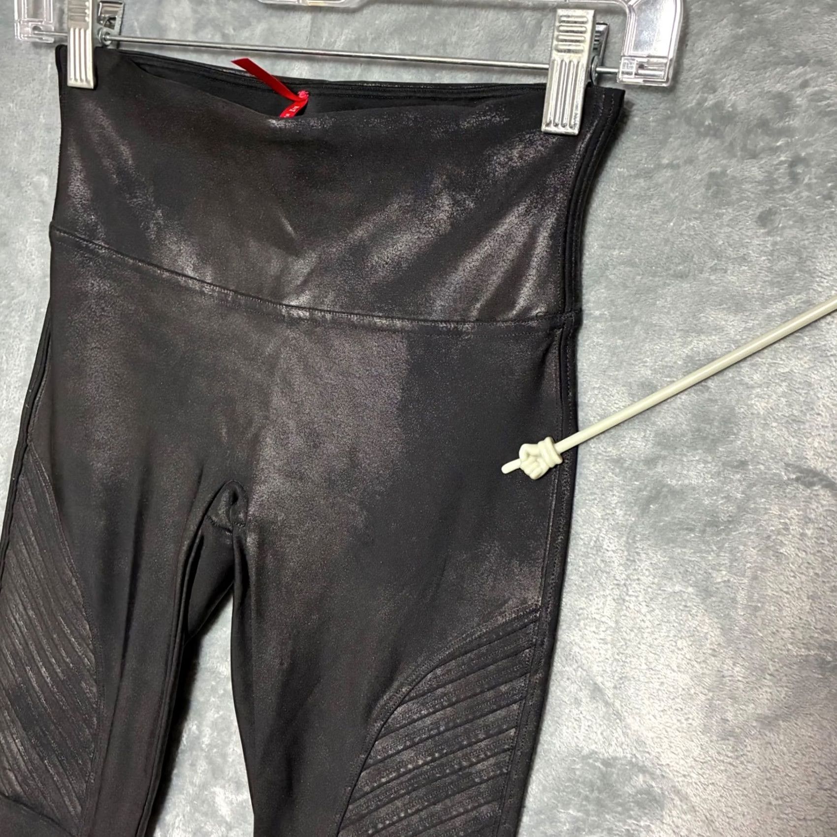 Spanx SPANX Faux Leather Moto Leggings Black High Waist Women's S Leggings Size 28" / US 6 / IT 42 - 3 Thumbnail