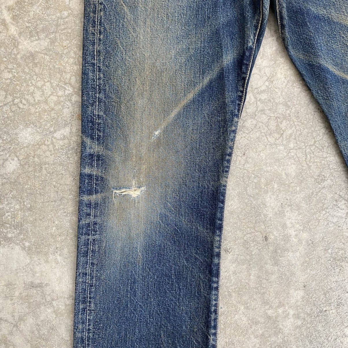 Denime Vintage Denime Japan Faded Blue Distressed Selvedge Jeans Size US 31 - 7 Thumbnail