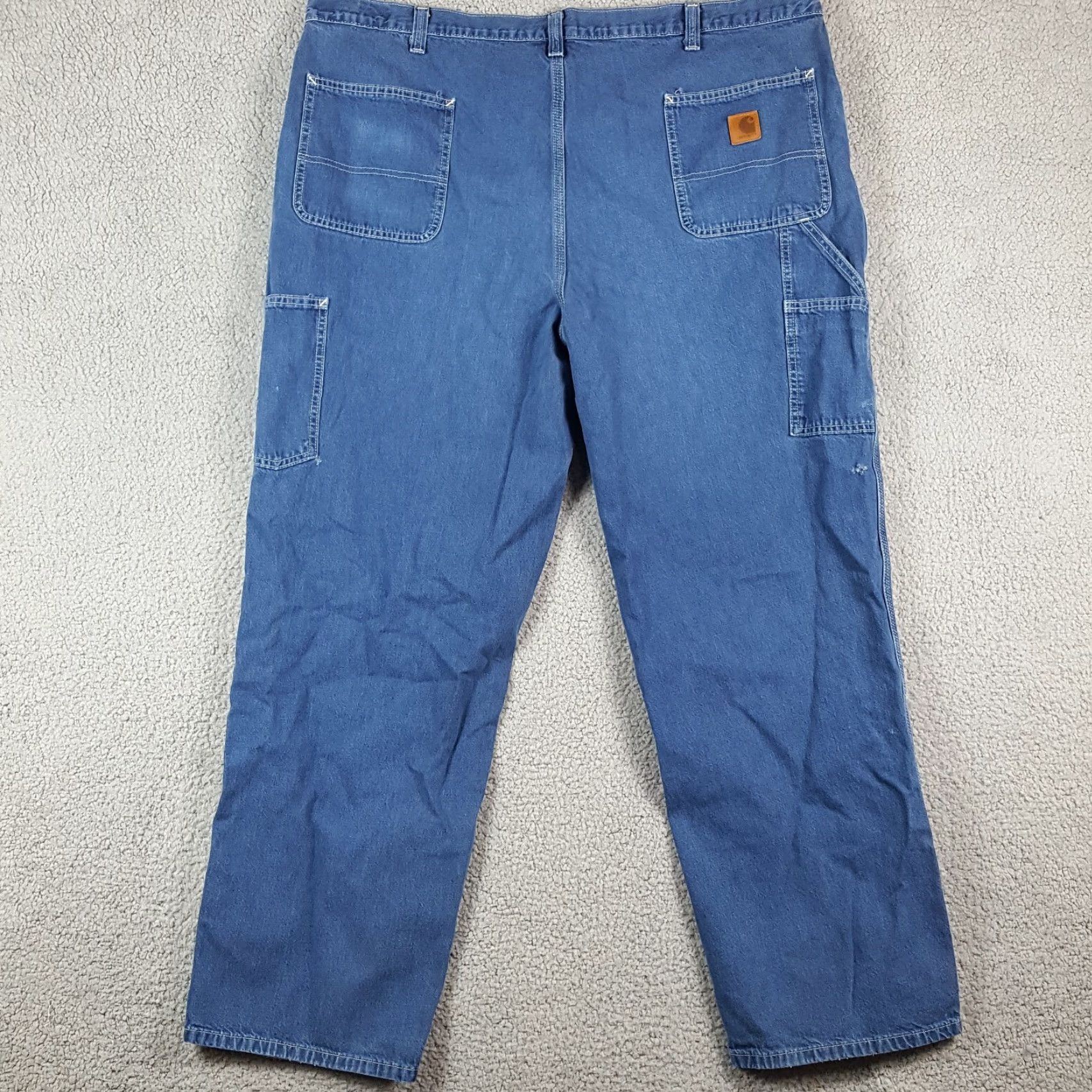 Carhartt VINTAGE Carhartt Blue Denim Jeans Work Pants Men's Big & Tall Size 44x32 Relaxed Fit 90s Grunge Size US 44 / EU 60 - 6 Thumbnail