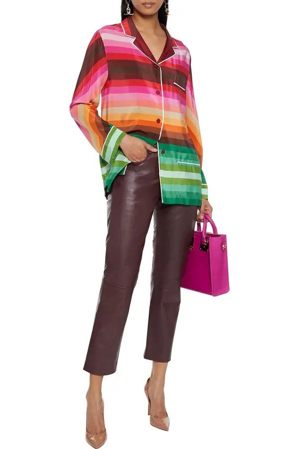 Valentino o1y0326 Silk Shirt in Multicolor Size XS / US 0-2 / IT 36-38 - 2 Thumbnail