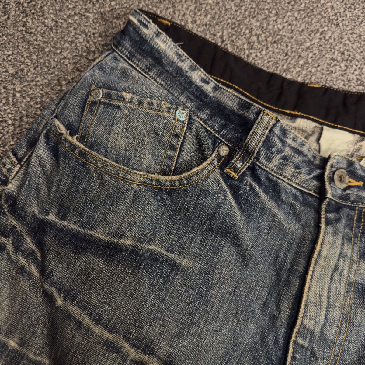 Seditionaries 🔥🇯🇵 Japanese Distressed Fiberops Thrashed Denim Size US 34 / EU 50 - 14 Thumbnail