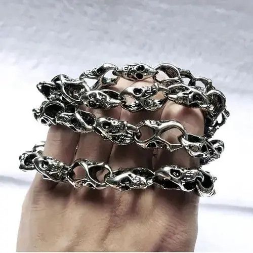 Jewelry Alternative Creative Skull Connection Metal Pants Chain Size ONE SIZE - 1 Thumbnail