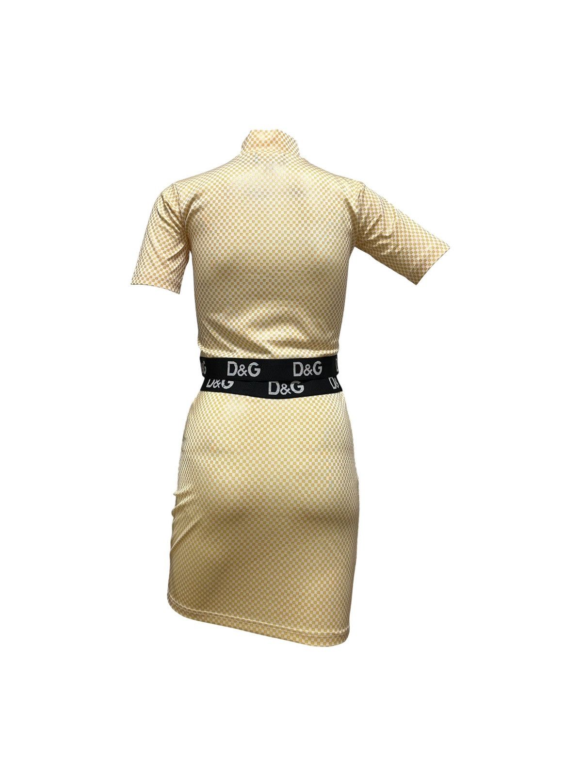 Dolce & Gabbana D&G 1995 Checkered Logo Trim Top and Midi Skirt Set Up Size M / US 6-8 / IT 42-44 - 2 Thumbnail