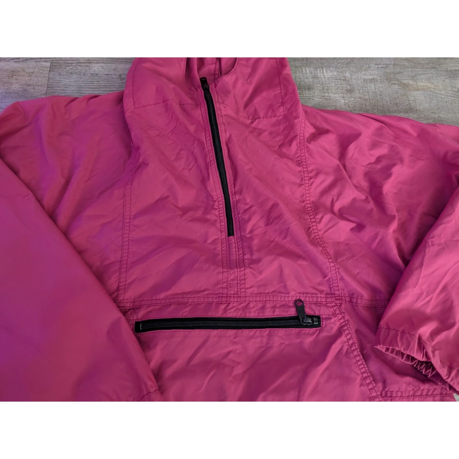 Pinko VINTAGE LL Bean Pullover Jacket Womens Medium Pink Nylon Anorak Windbreaker 1990s Made In USA Size M / US 6-8 / IT 42-44 - 2 Thumbnail