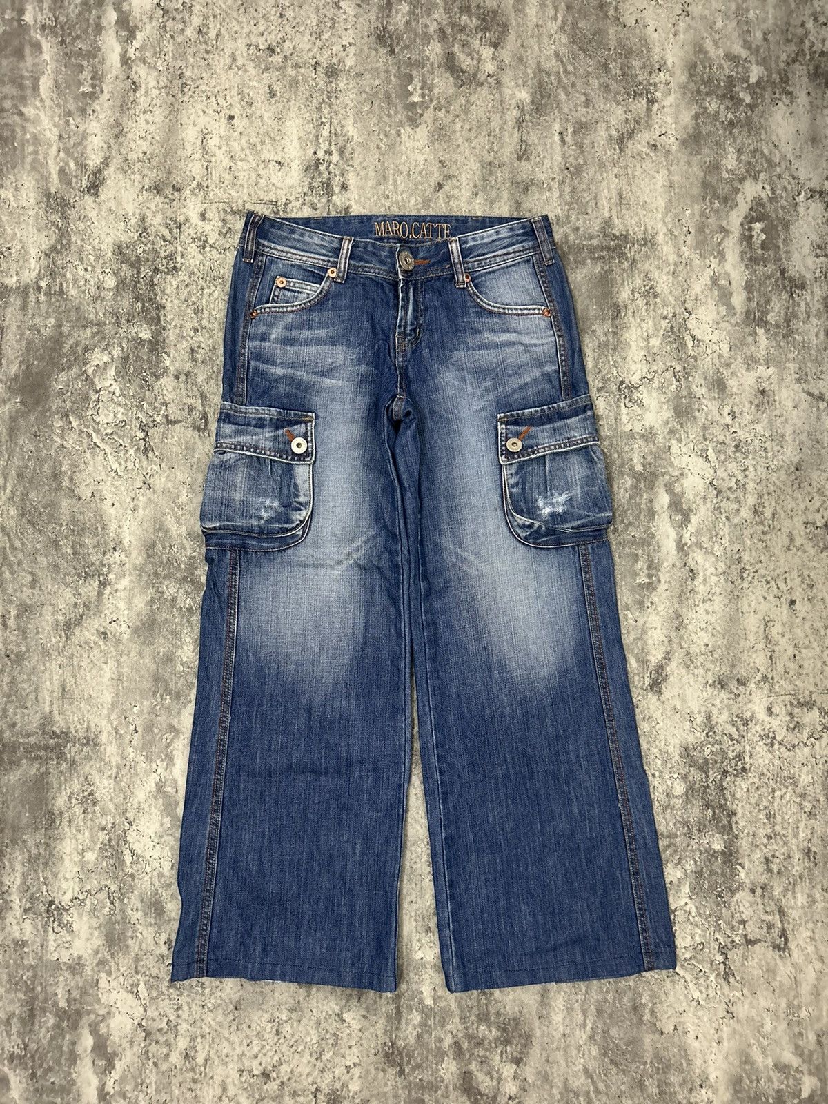 Hysteric Glamour × Japanese Brand × Seditionaries Maro Cate Cargo Baggy Distressed Jeans Size US 30 / EU 46 - 1 Thumbnail