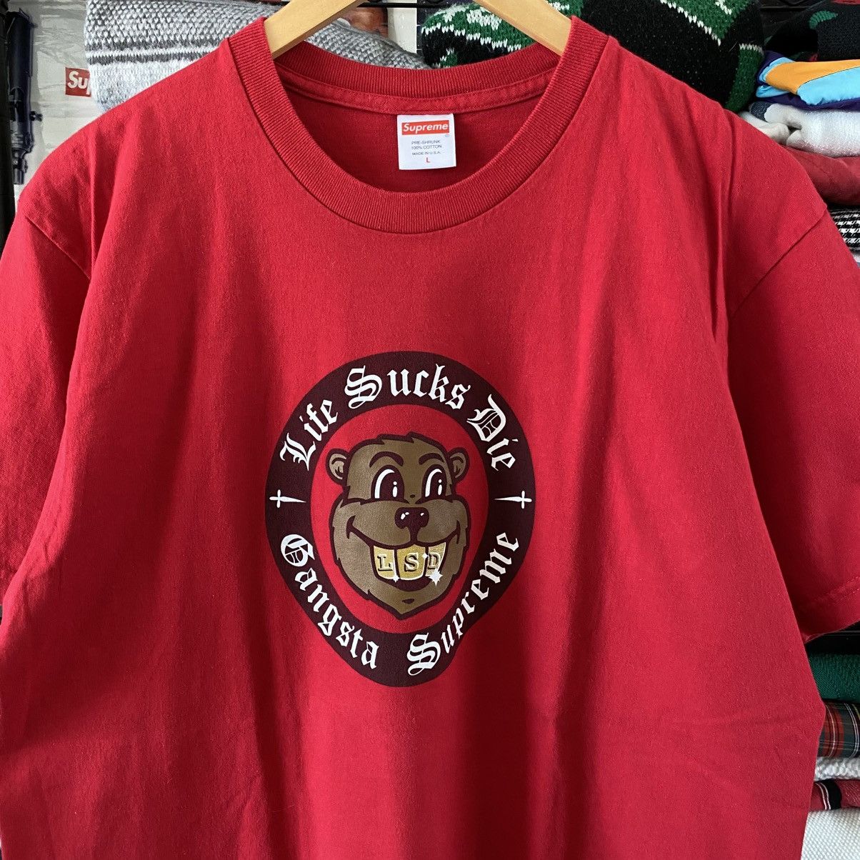 Supreme Supreme Life Sucks Die T-Shirt Red 2018 Size US L / EU 52-54 / 3 - 2 Thumbnail